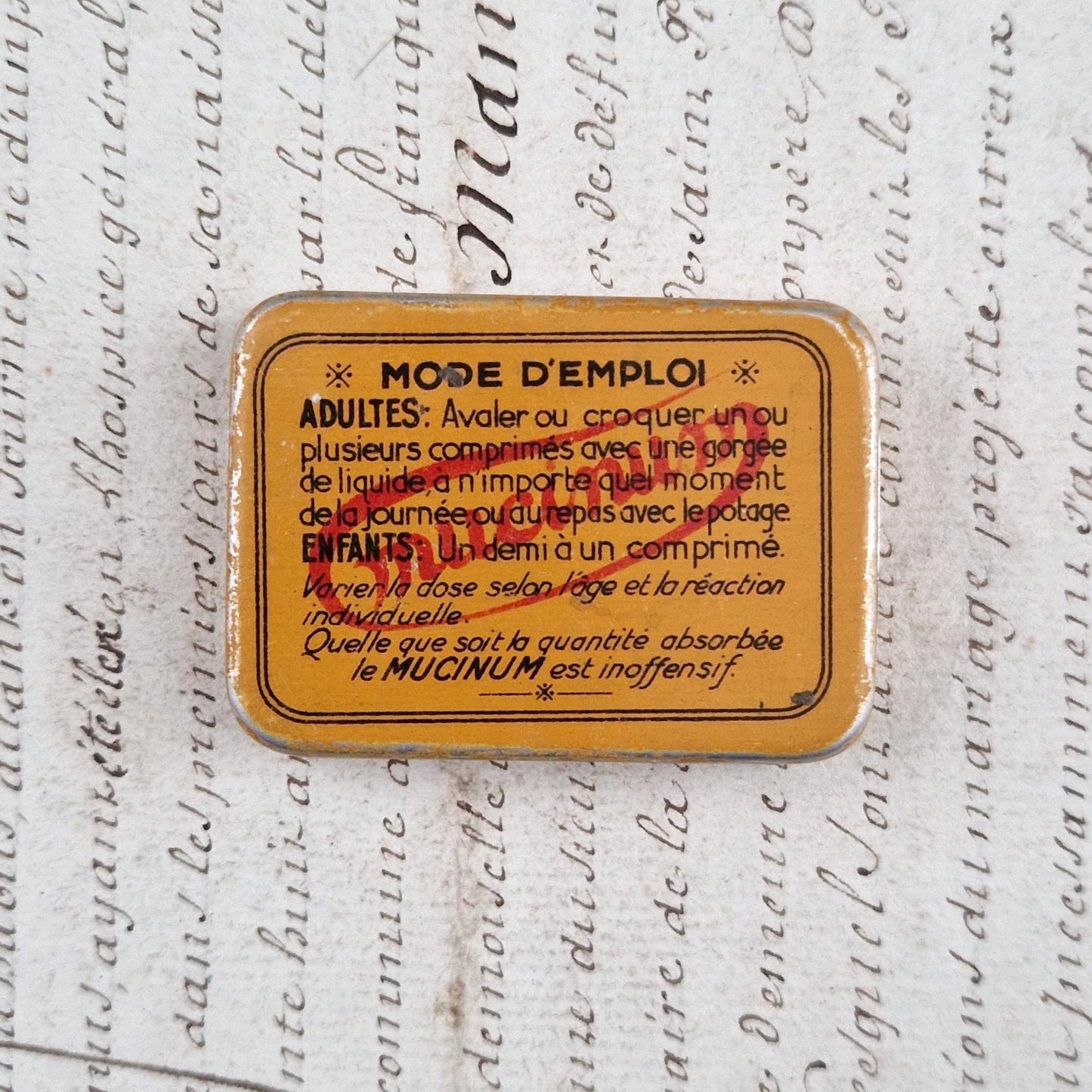 Box of "Mucinum Tablets", Constipation