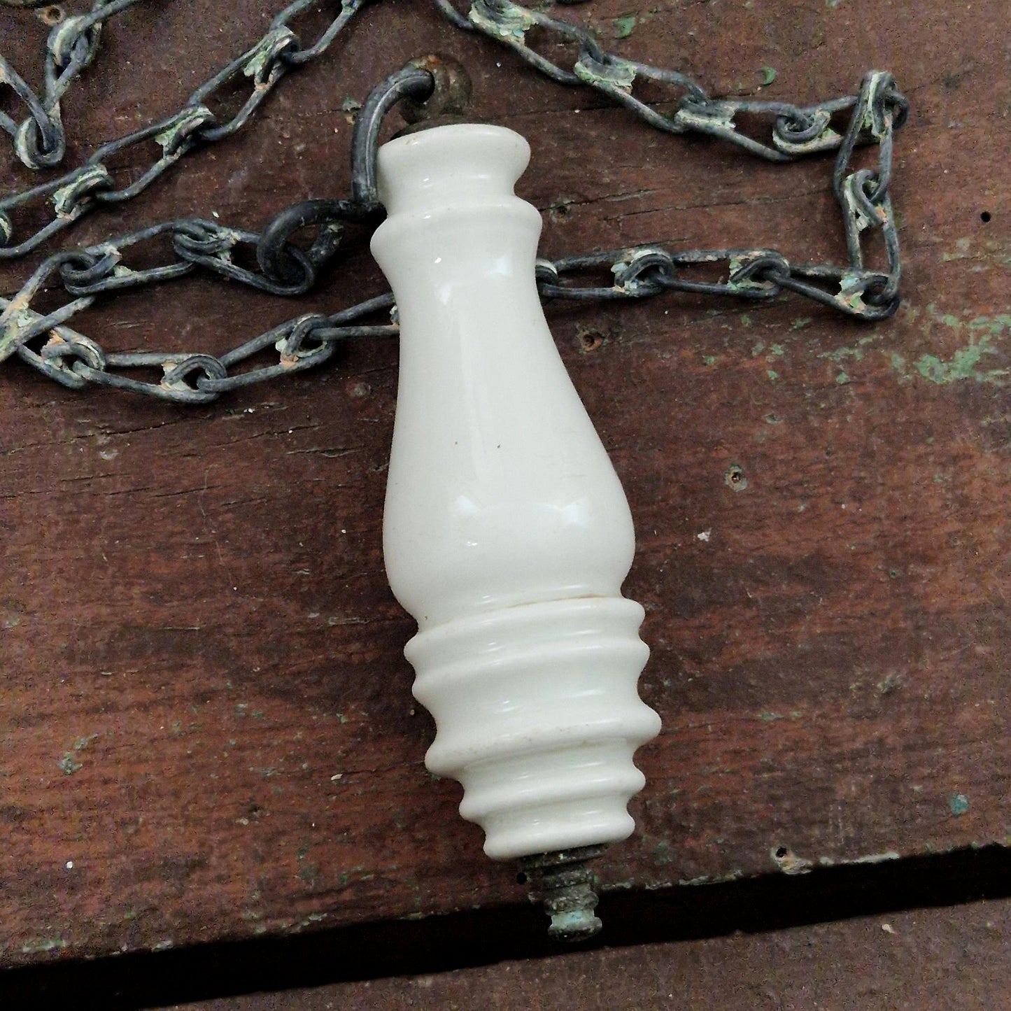 Tirette ancienne en porcelaine « TIREZ »