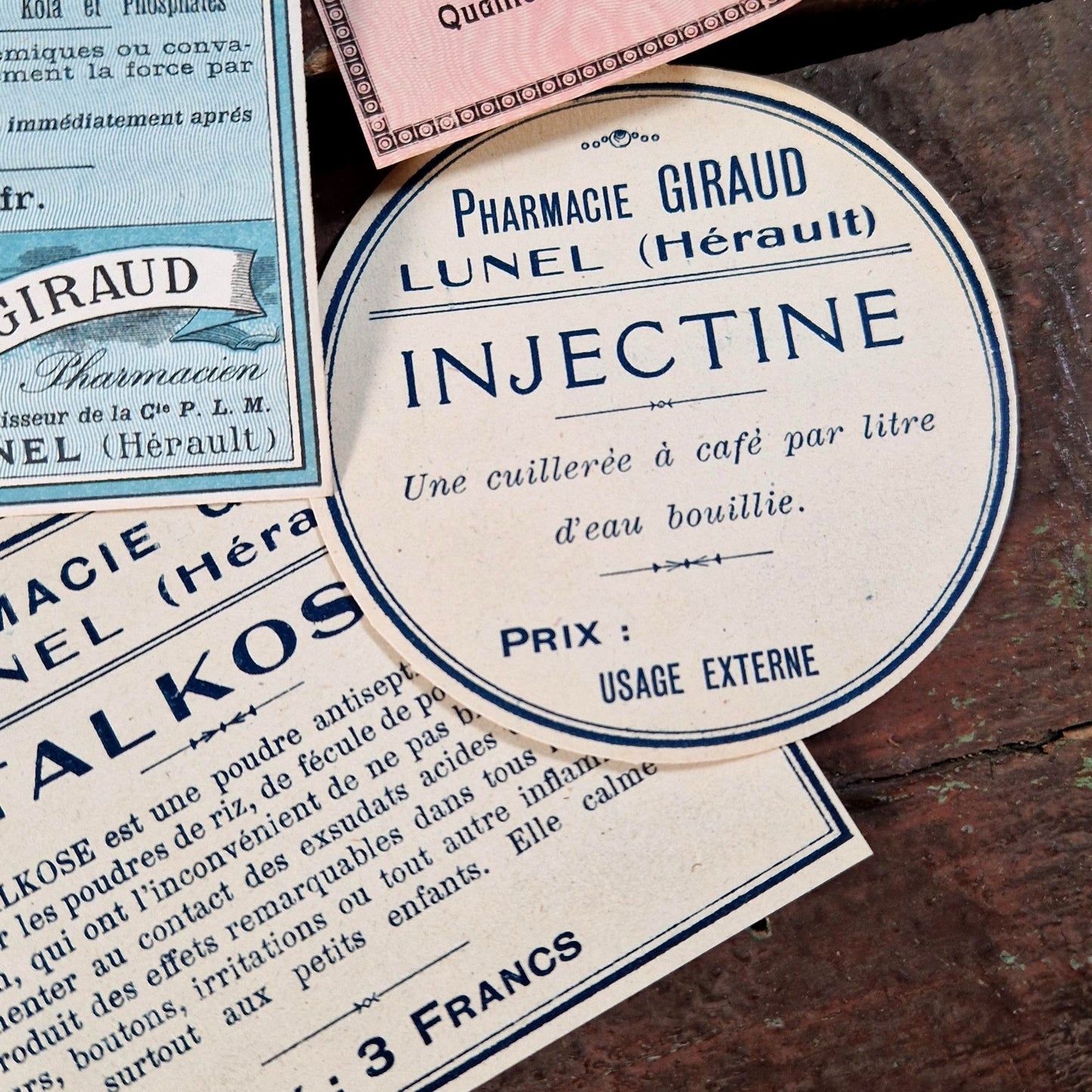 Lot of 10 vintage pharmacy labels