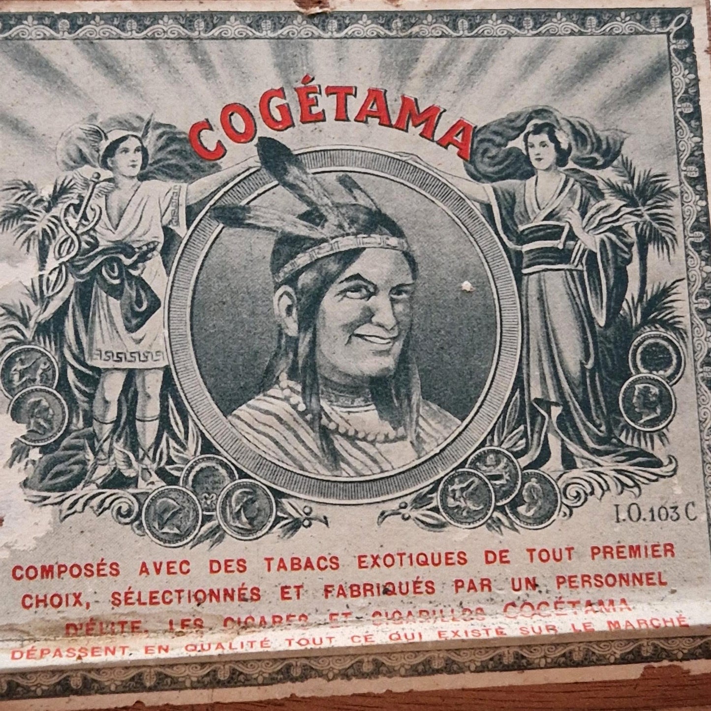 Boîte de cigarettes ancienne « COGÉTAMA »
