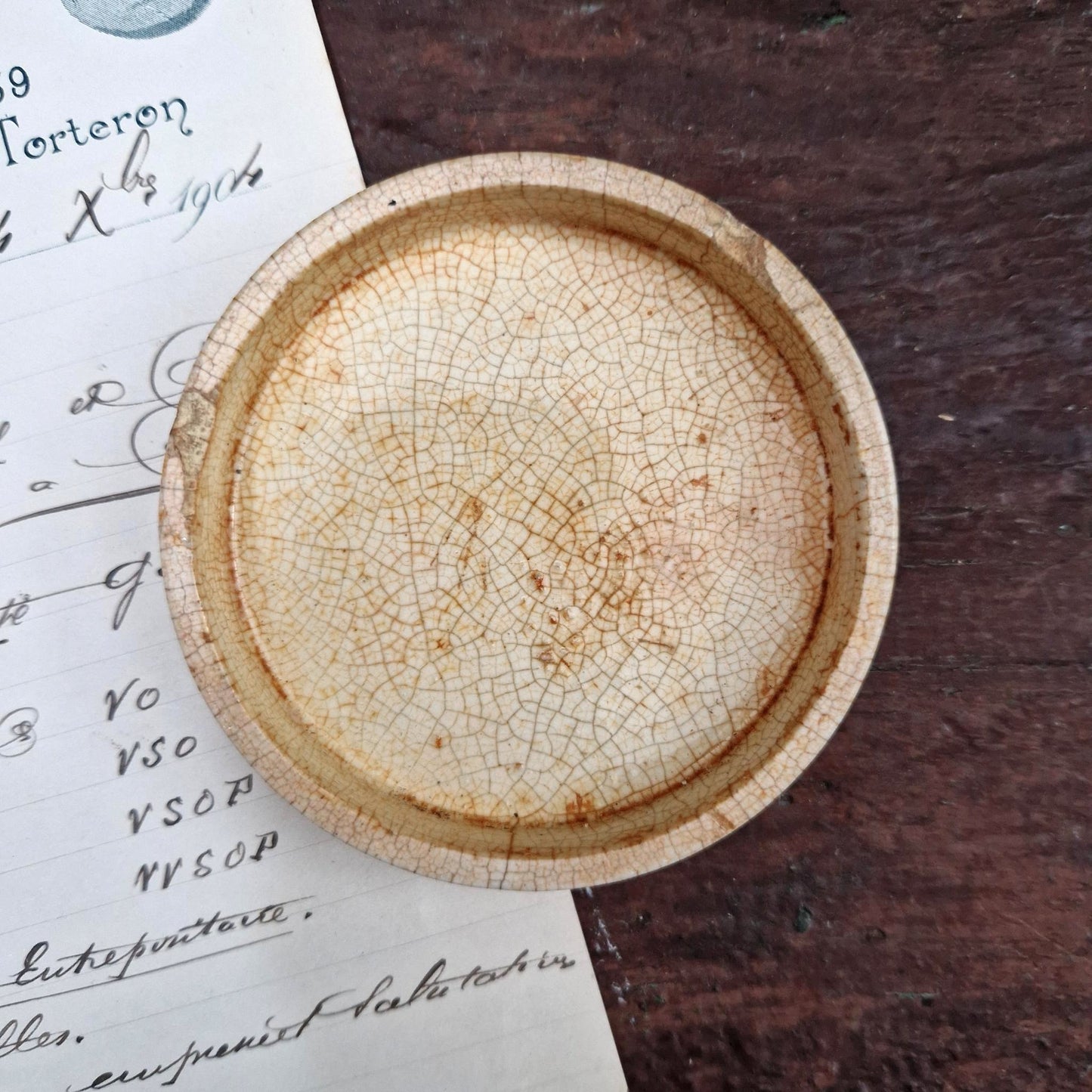 Antique lid "Sanacao Tooth Powder β Dr Bowditch"