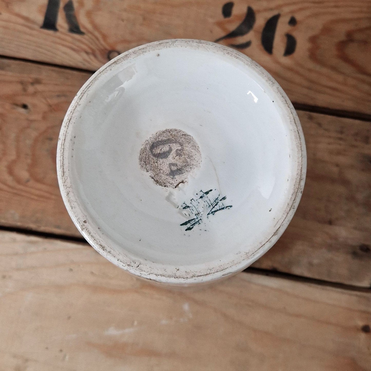 Vintage jar "Fine Jams - Félix Potin" - green tint