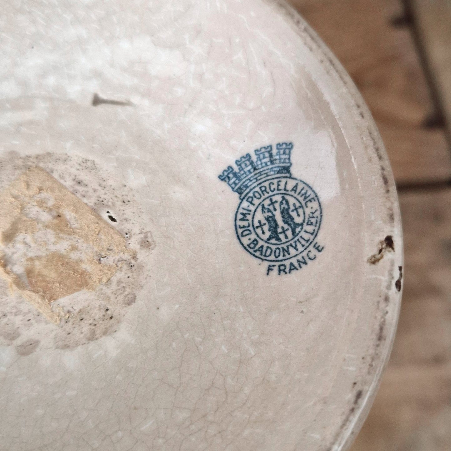 "Félix Potin Jams" Blue Jar - Badonviller, XL size