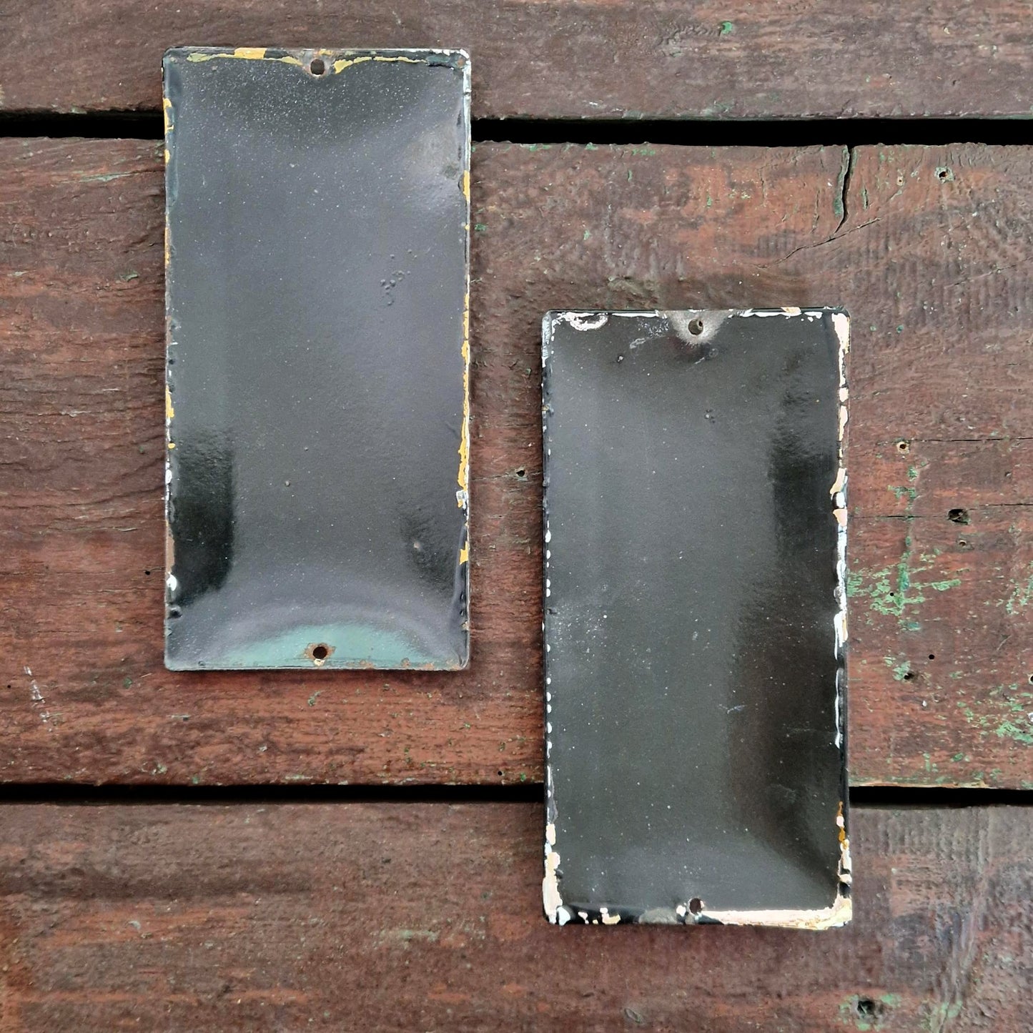 Plaques émaillées « Silhouettes homme & femme »