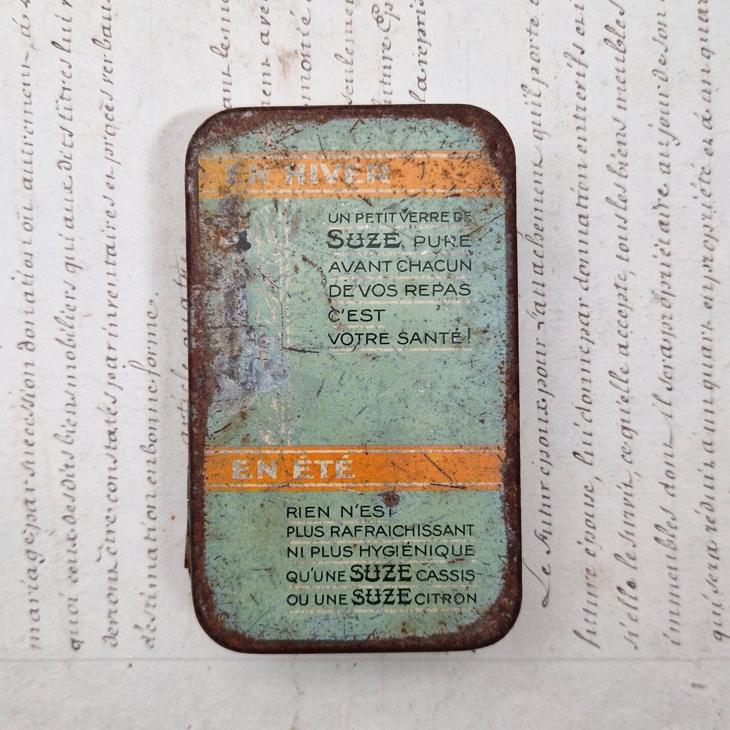 Boîte publicitaire « SUZE, Apéritif à la gentiane »