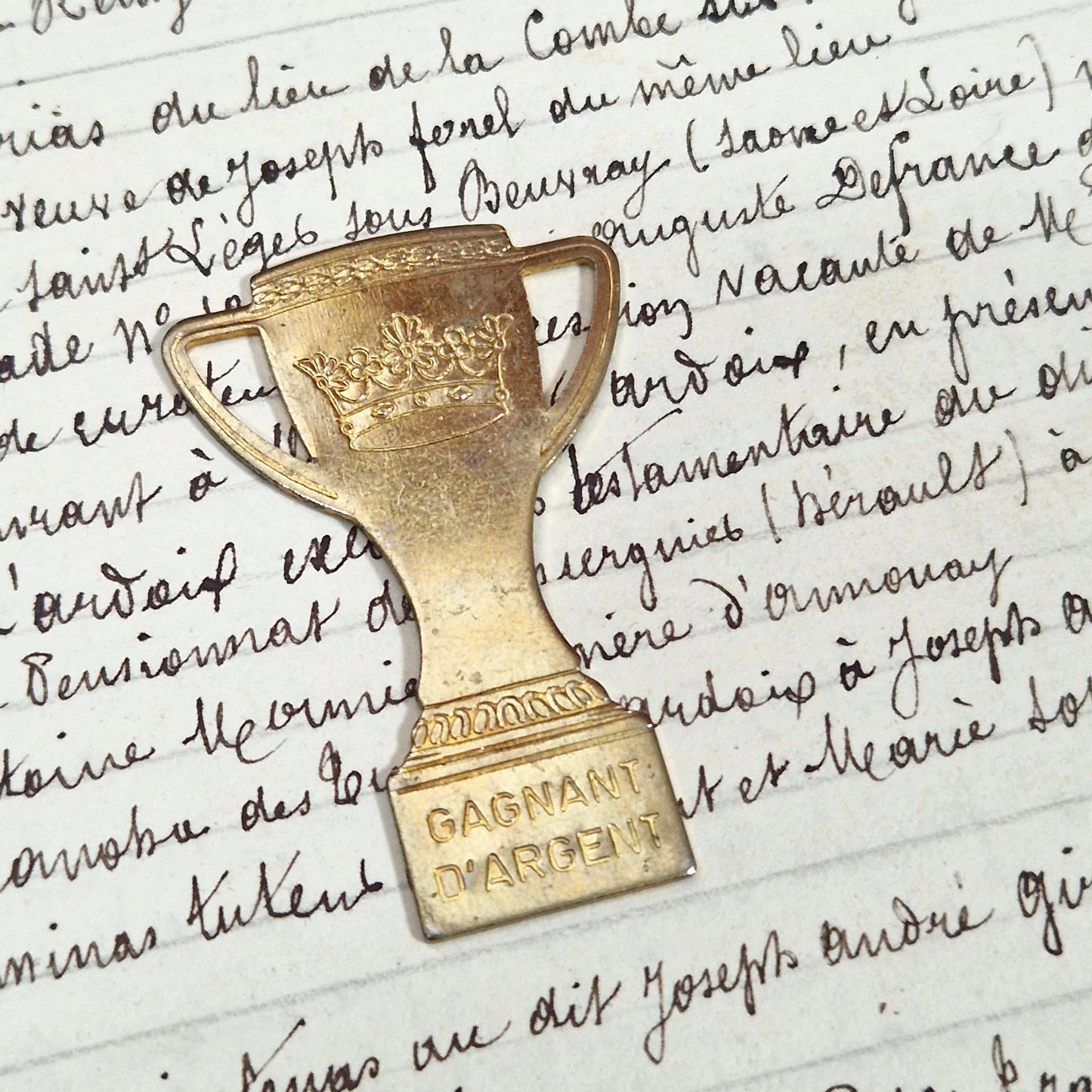 Plaque / médaille « Coupe Gagnant d’Argent »