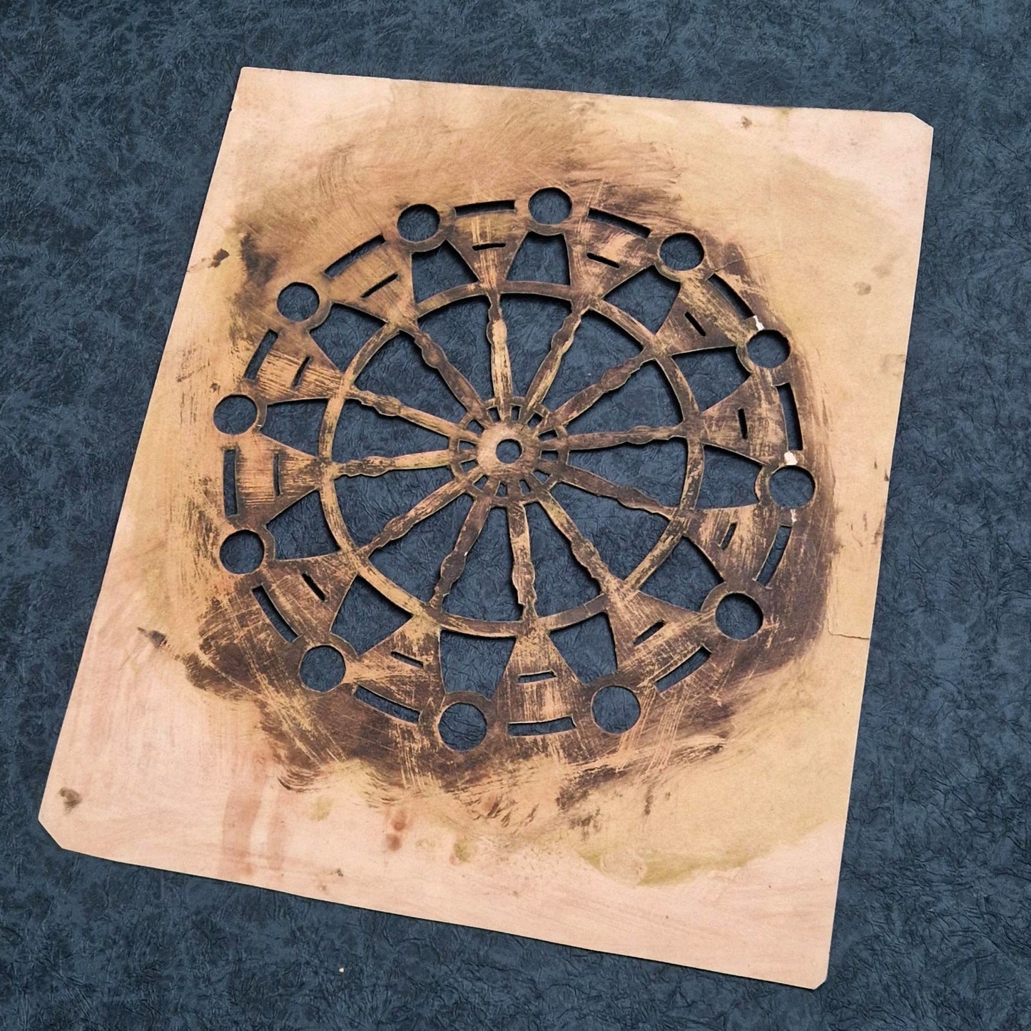 Decorator's stencil "Architectural Rosette", 19th century