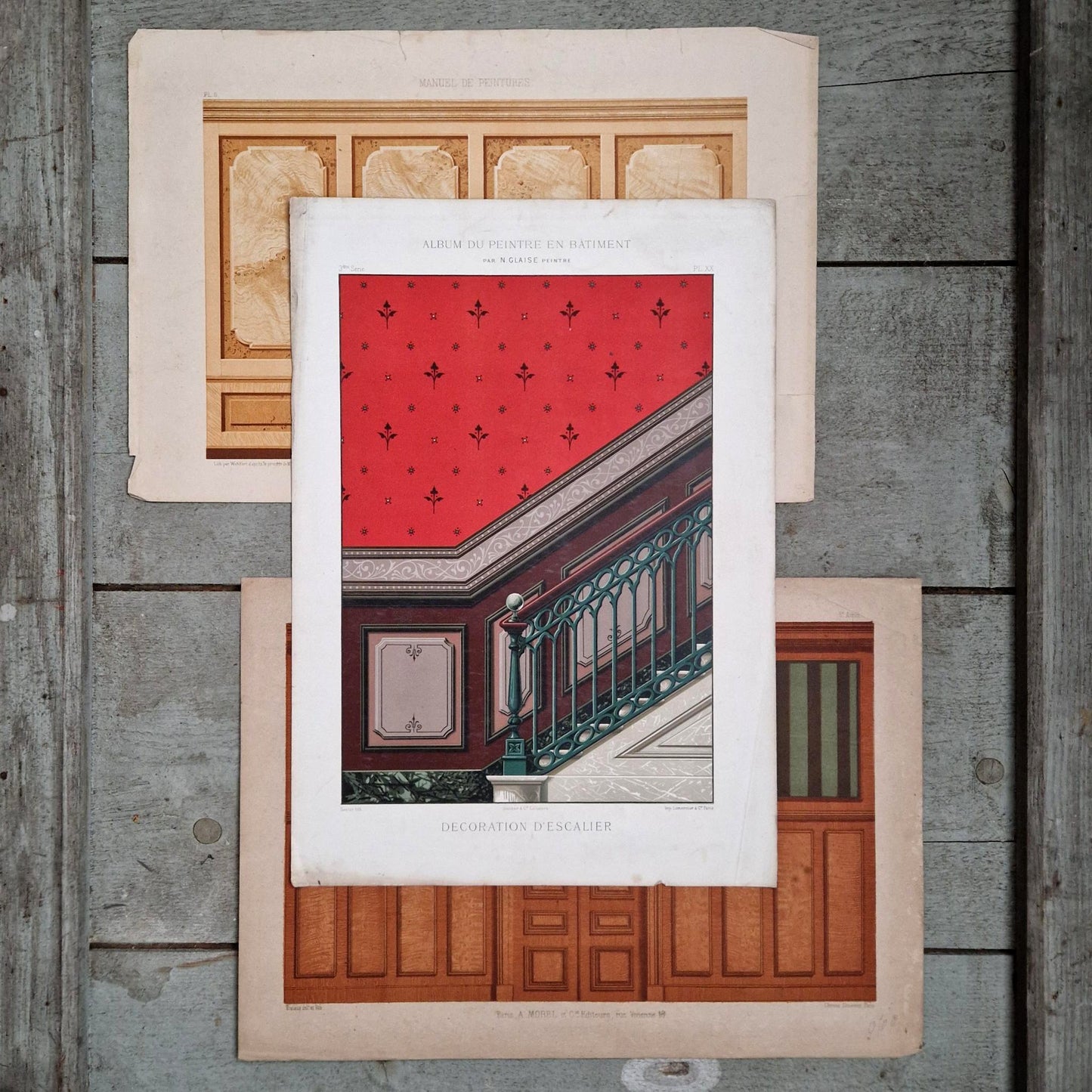 Vintage "Wood & Marble" Portfolio/Folder