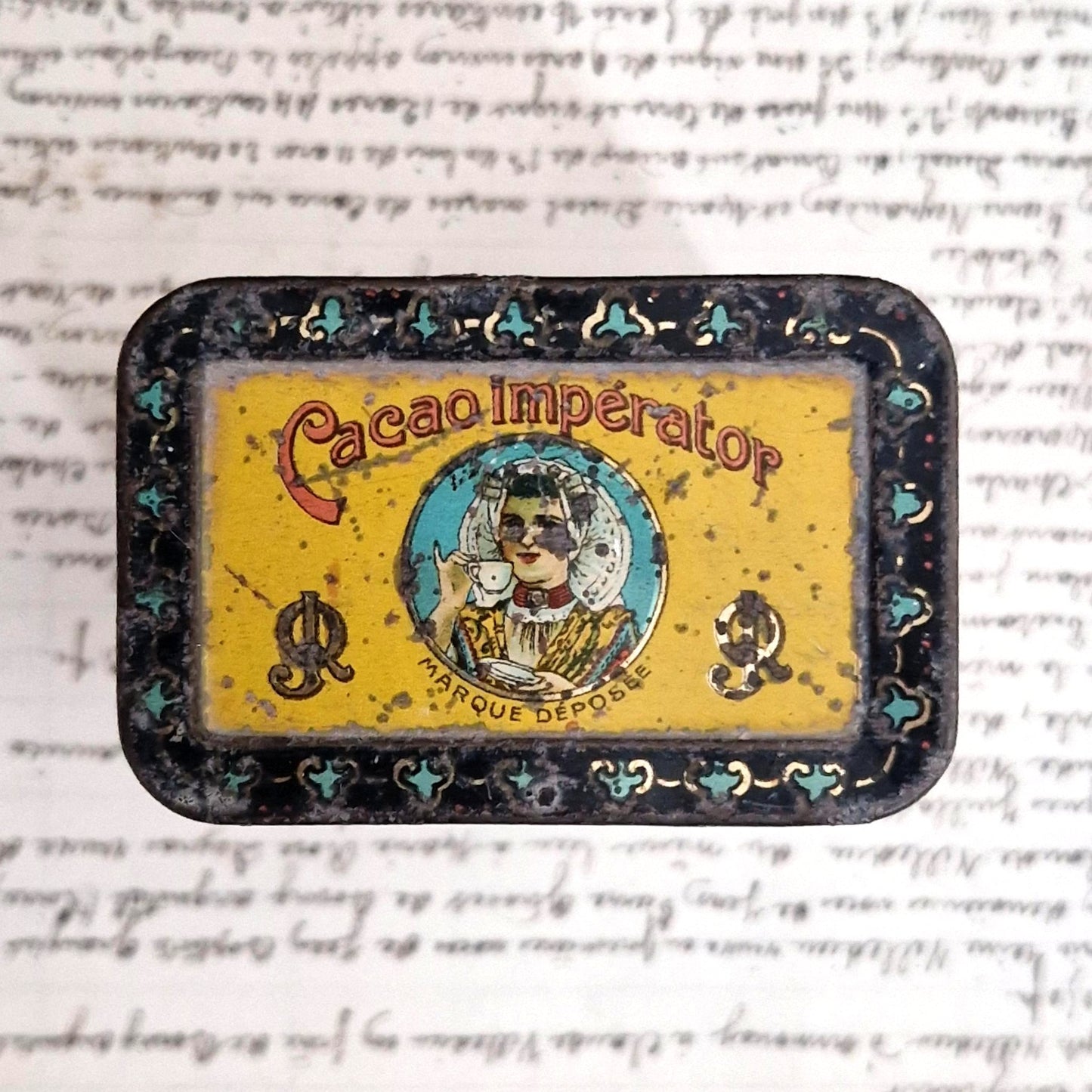 Antique "Cacao Imperator" tin, Amsterdam, Holland