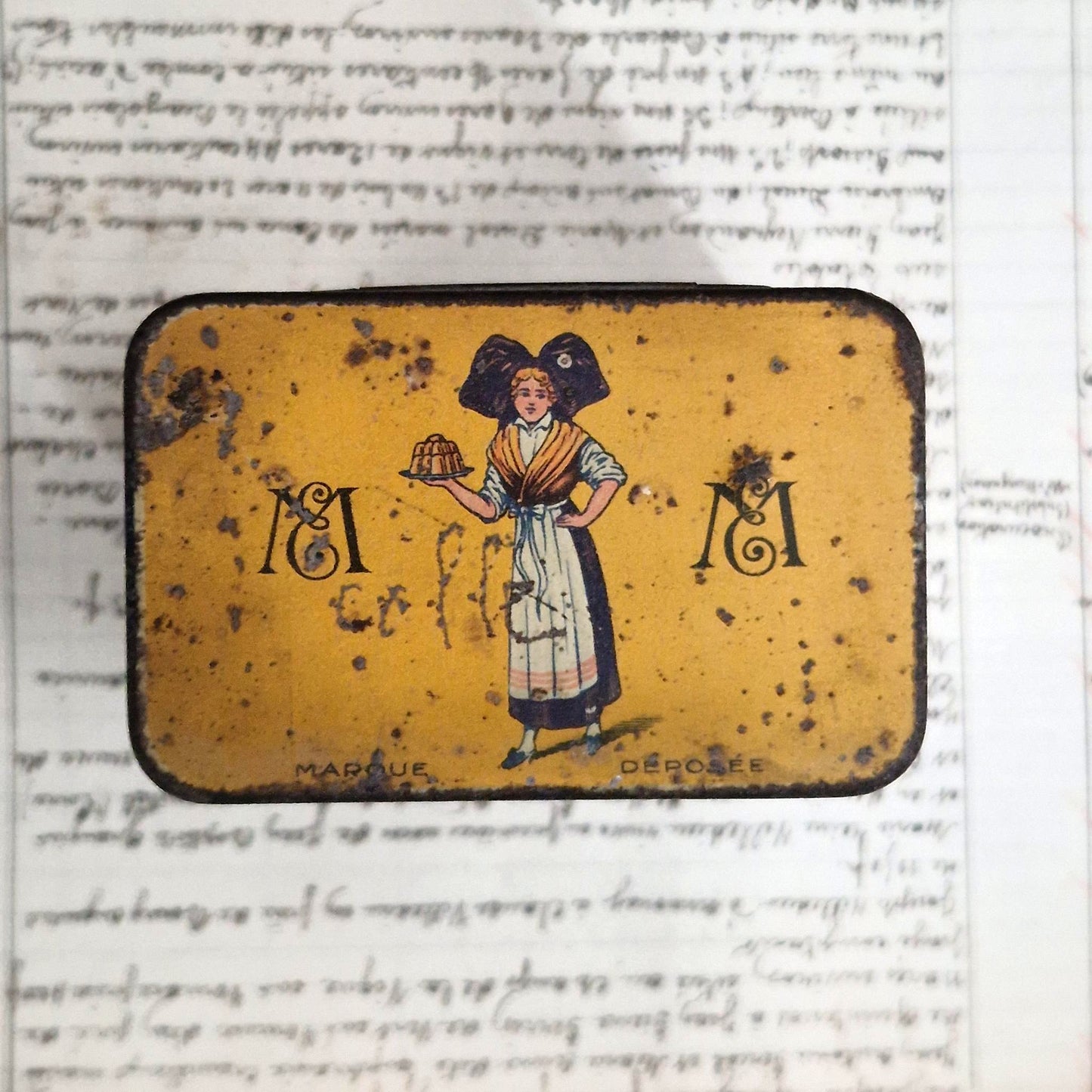 Rare "Cacao ALSOLAT" tin - E. Moench Nancy