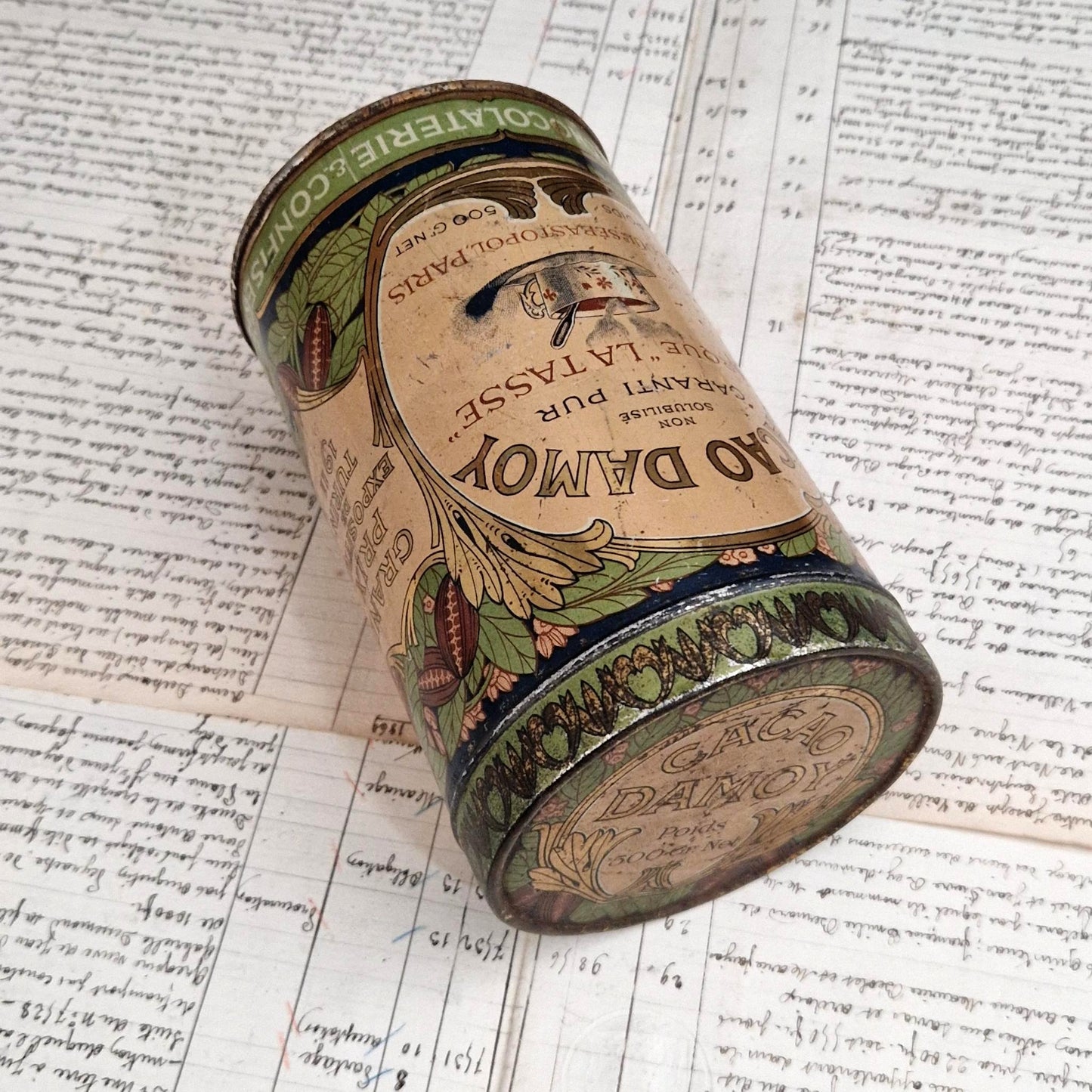 Rare cocoa tin "Cacao Damoy", Circa 1915