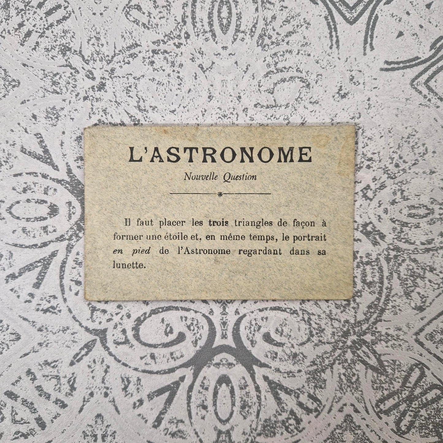 L’Astronome, puzzle récréatif illustré - vers 1900