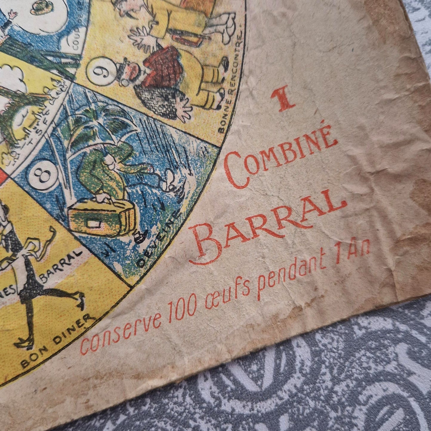 Jeu de l'oie publicitaire – Combinés Barral, Paris