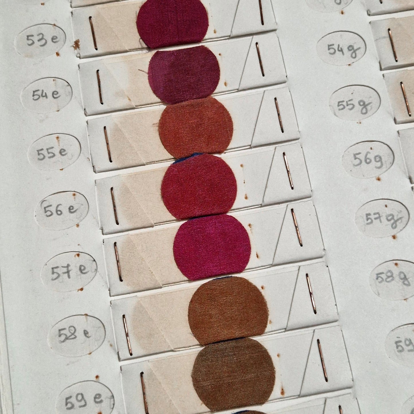 "Bianchini" textile color chart, dye samples - Lyon
