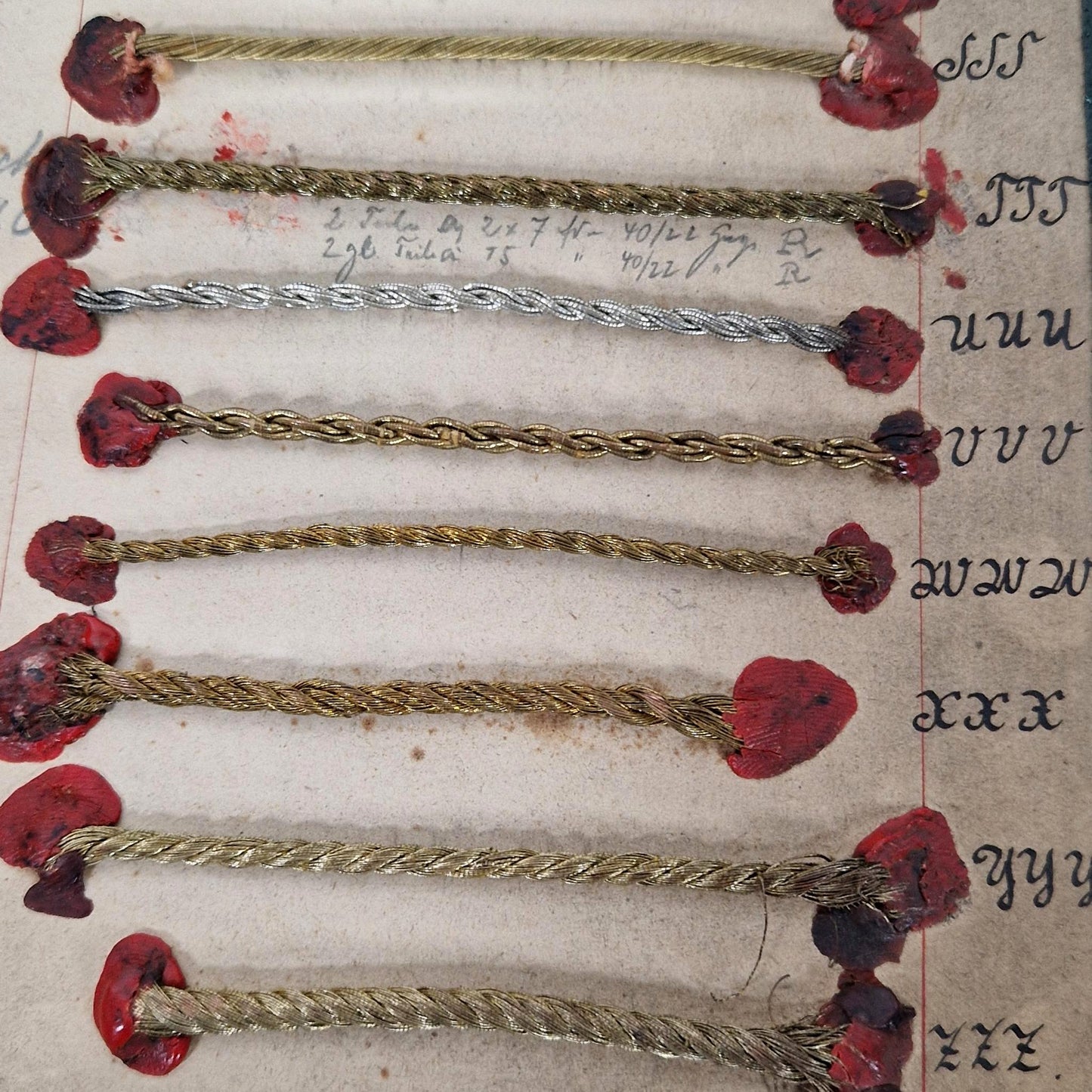 Carnet triptyque de passementerie - XIXe
