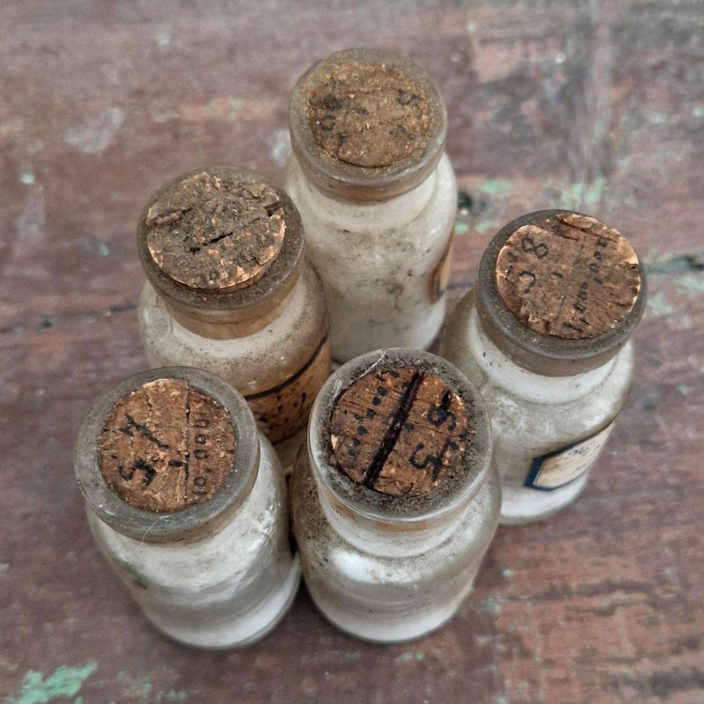 Old vials "Centisimal numbered series" (l22)