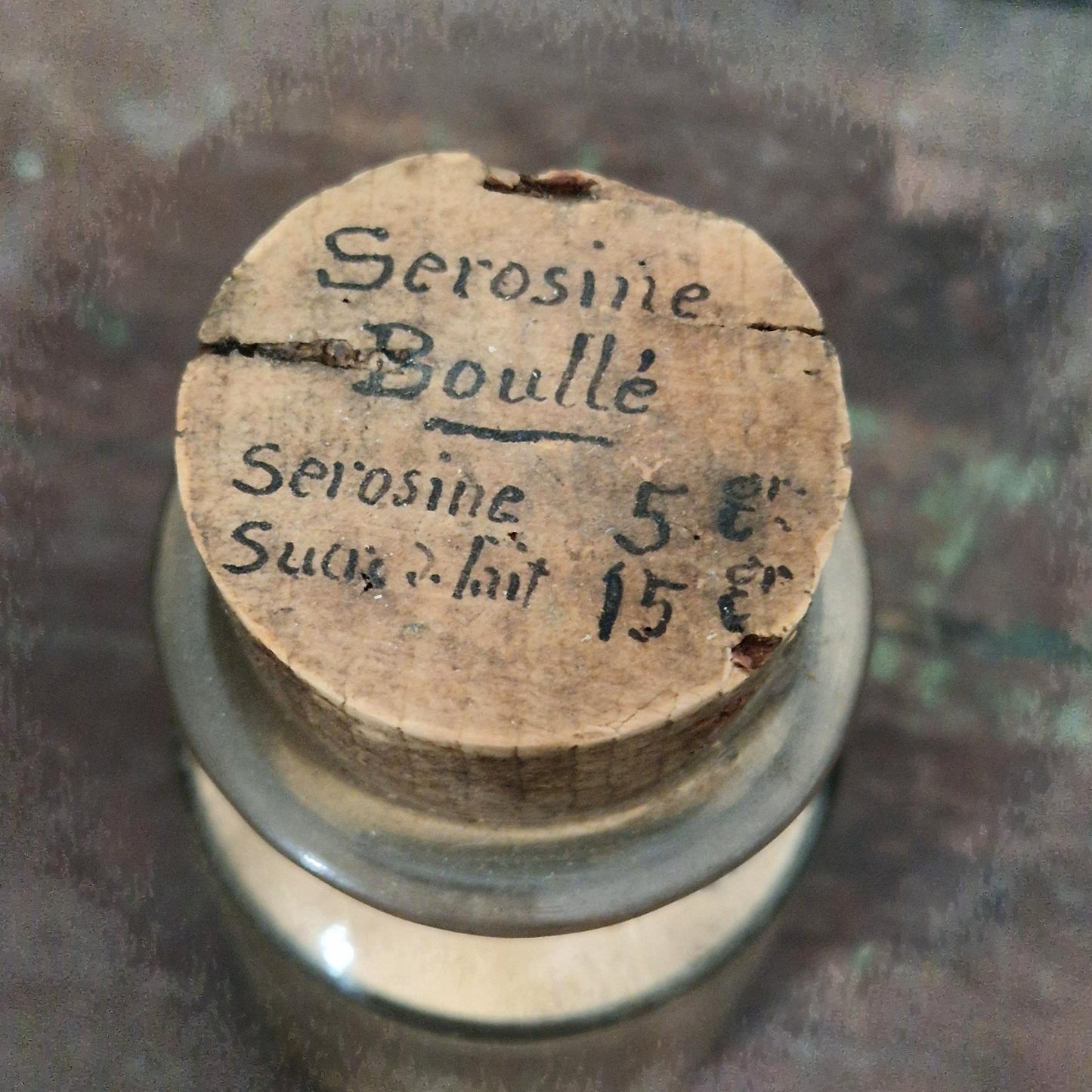 Vintage "Séroisine Boullé" medical bottle (f35)