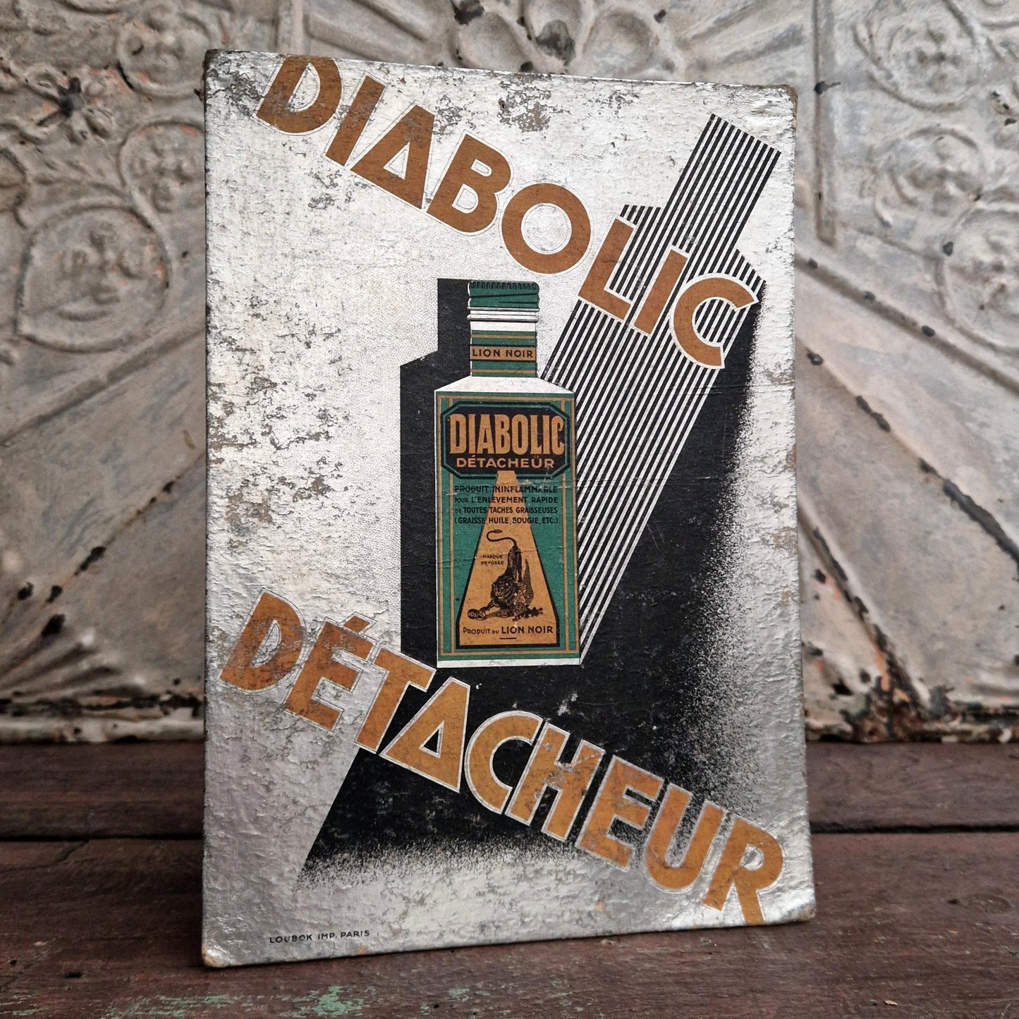 « Diabolic Détacheur - Lion Noir », carton publicitaire