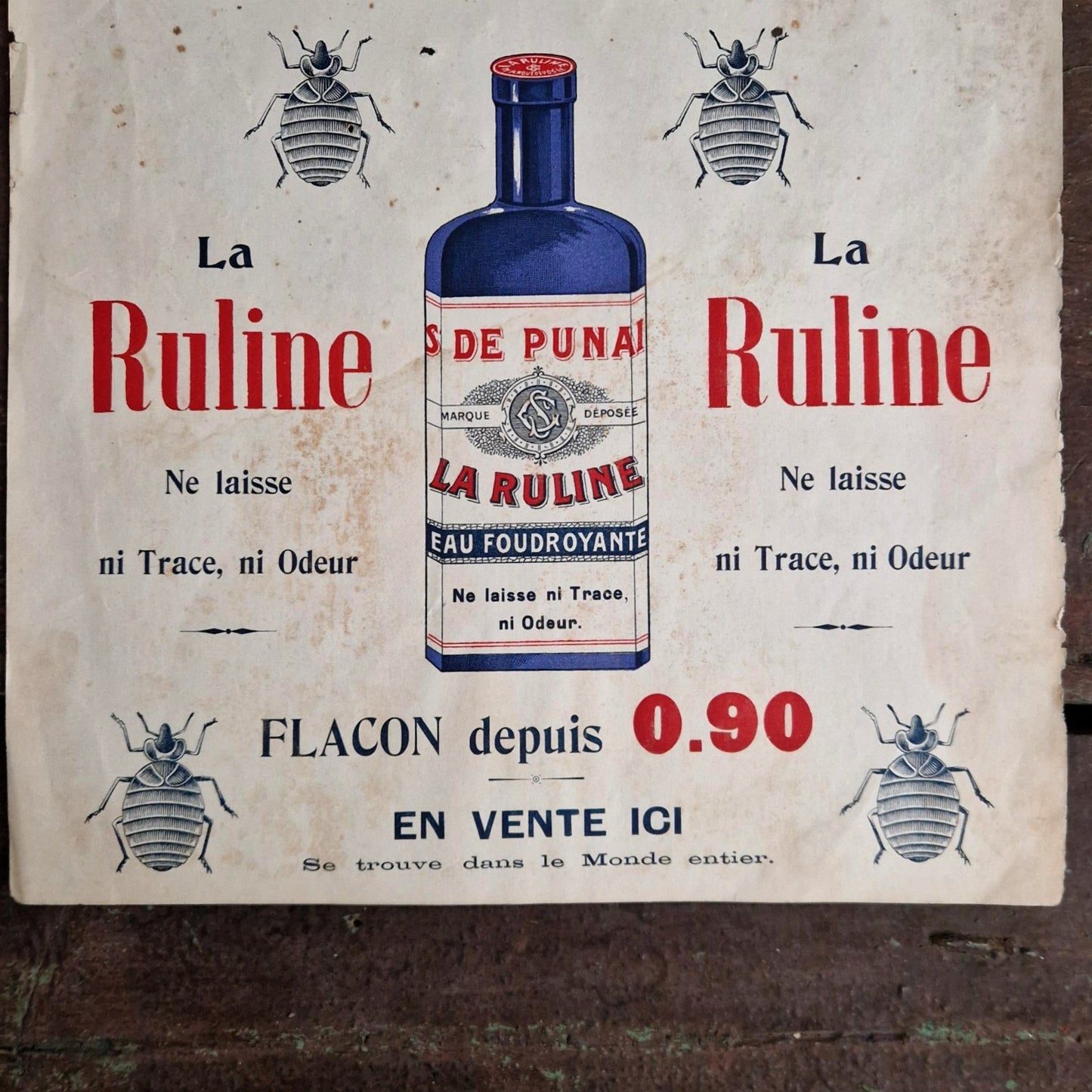 Affiche publicitaire « La Ruline - Eau foudroyante »