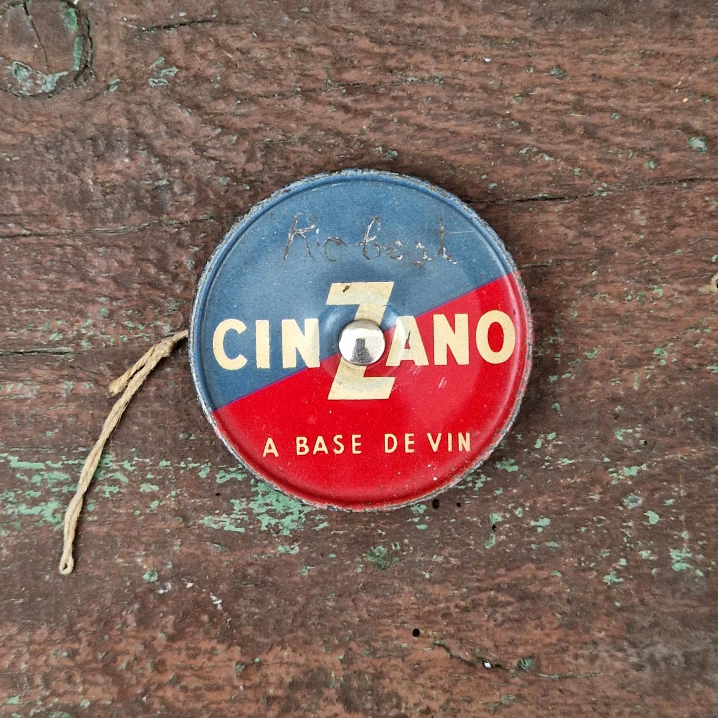 Yo-yo ancien « Cinzano » - Tôle lithographiée