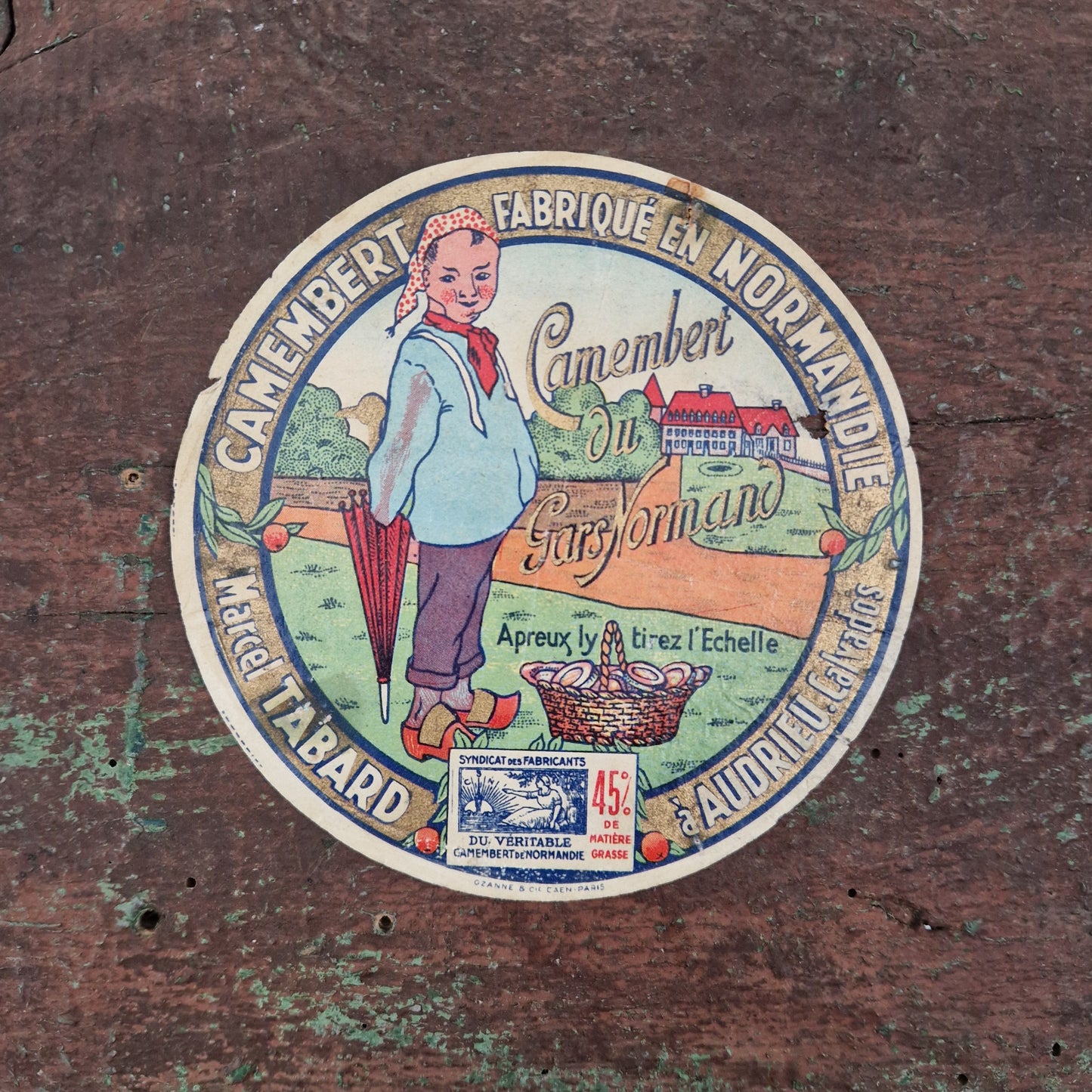 Étiquette « Camembert du Gars Normand - Marcel Tabard »