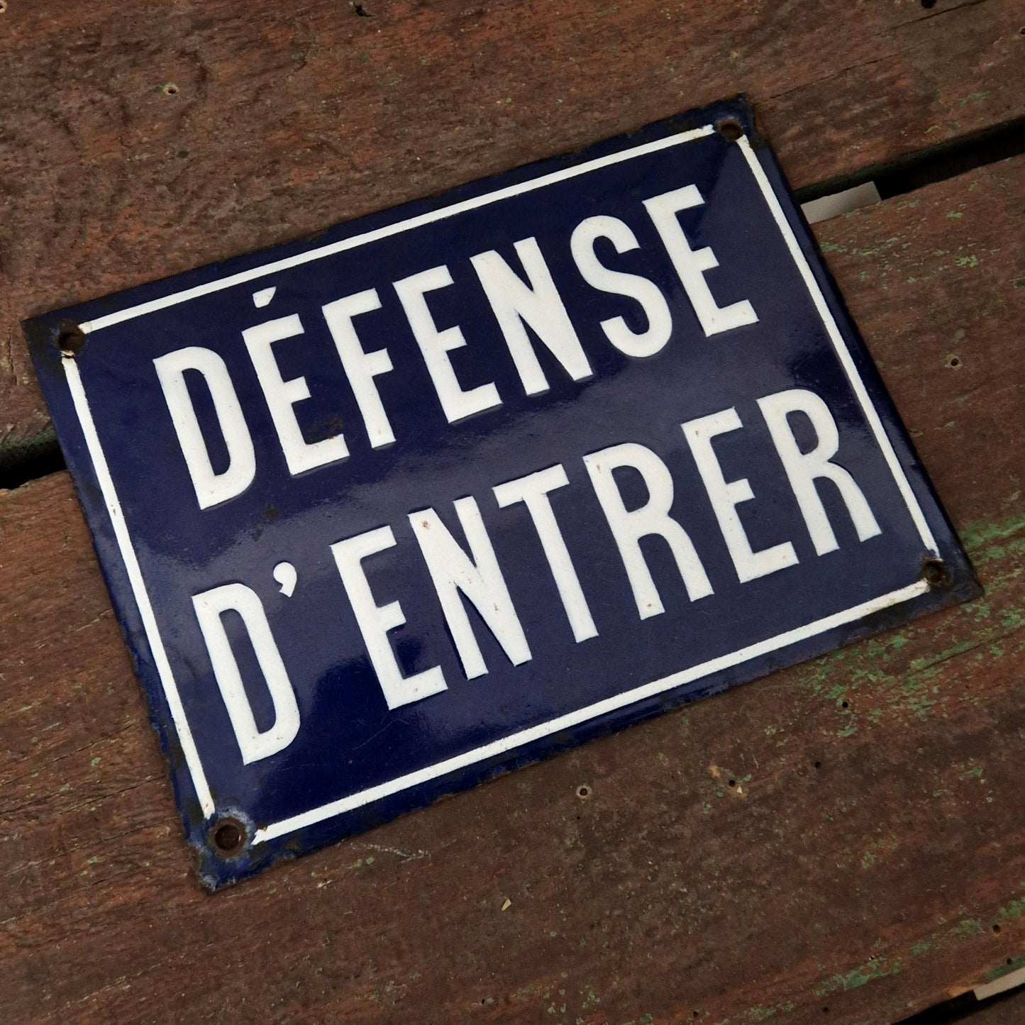 Enamelled sign "No Entry" (d2)
