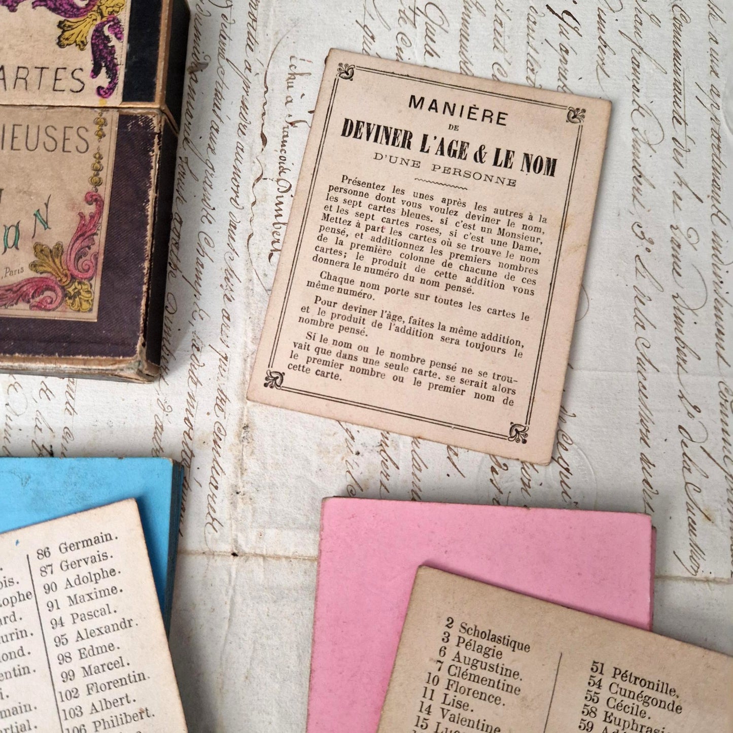 Mysterious Cards - Watilliaux Game, Circa 1900