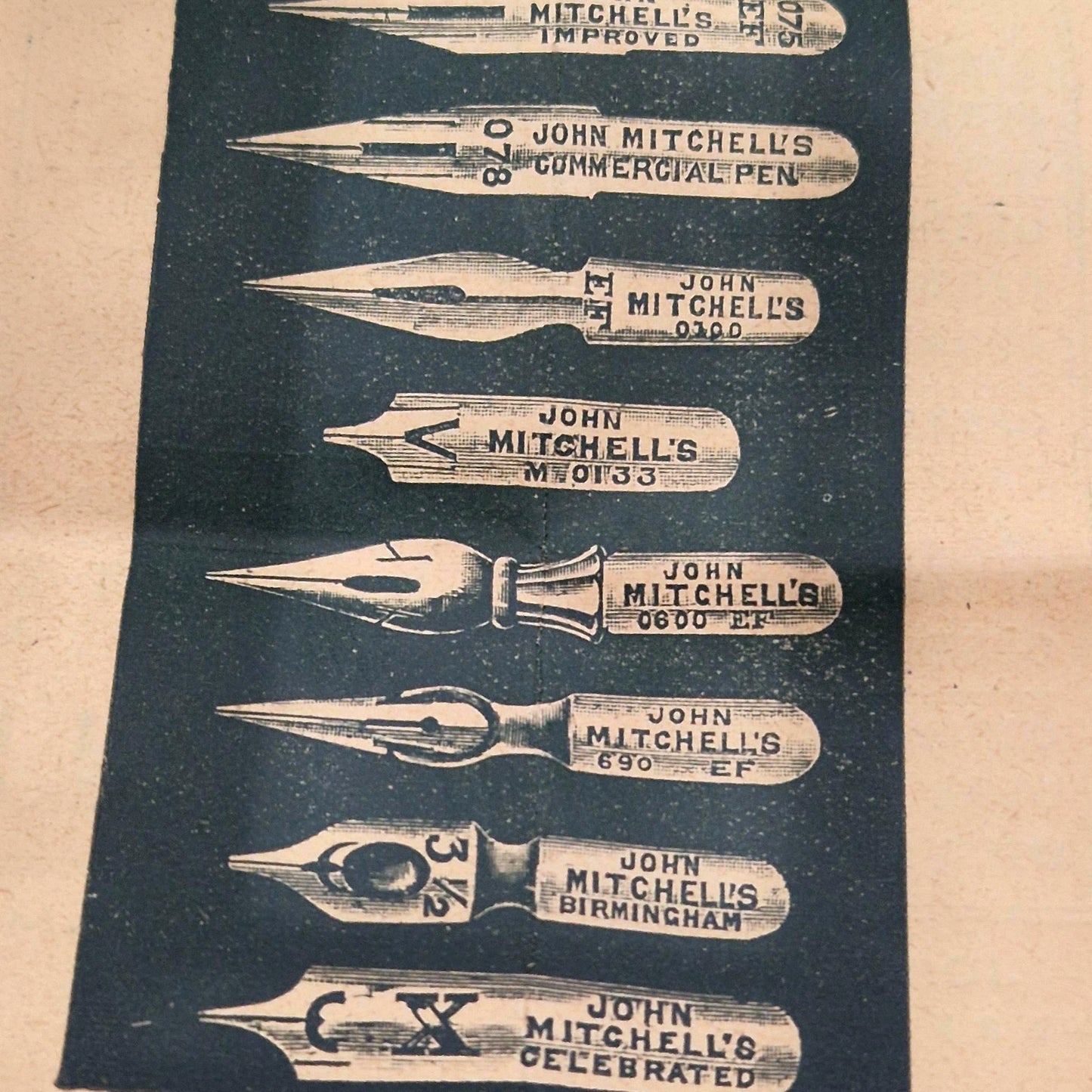 Prospectus publicitaire « John Mitchell’s Pens », Vers 1900