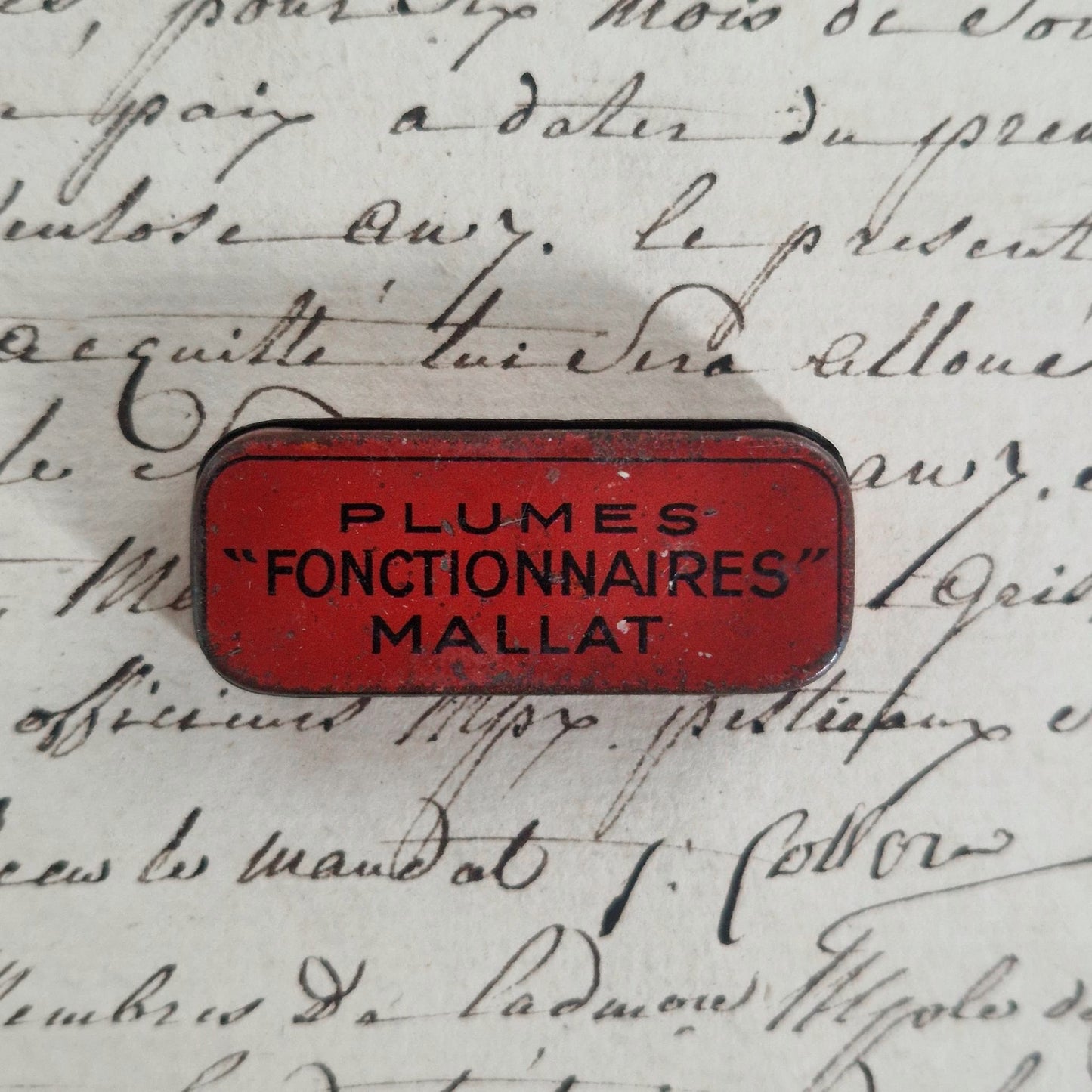 Rare illustrated "Bateau - Mallat" pen nib box