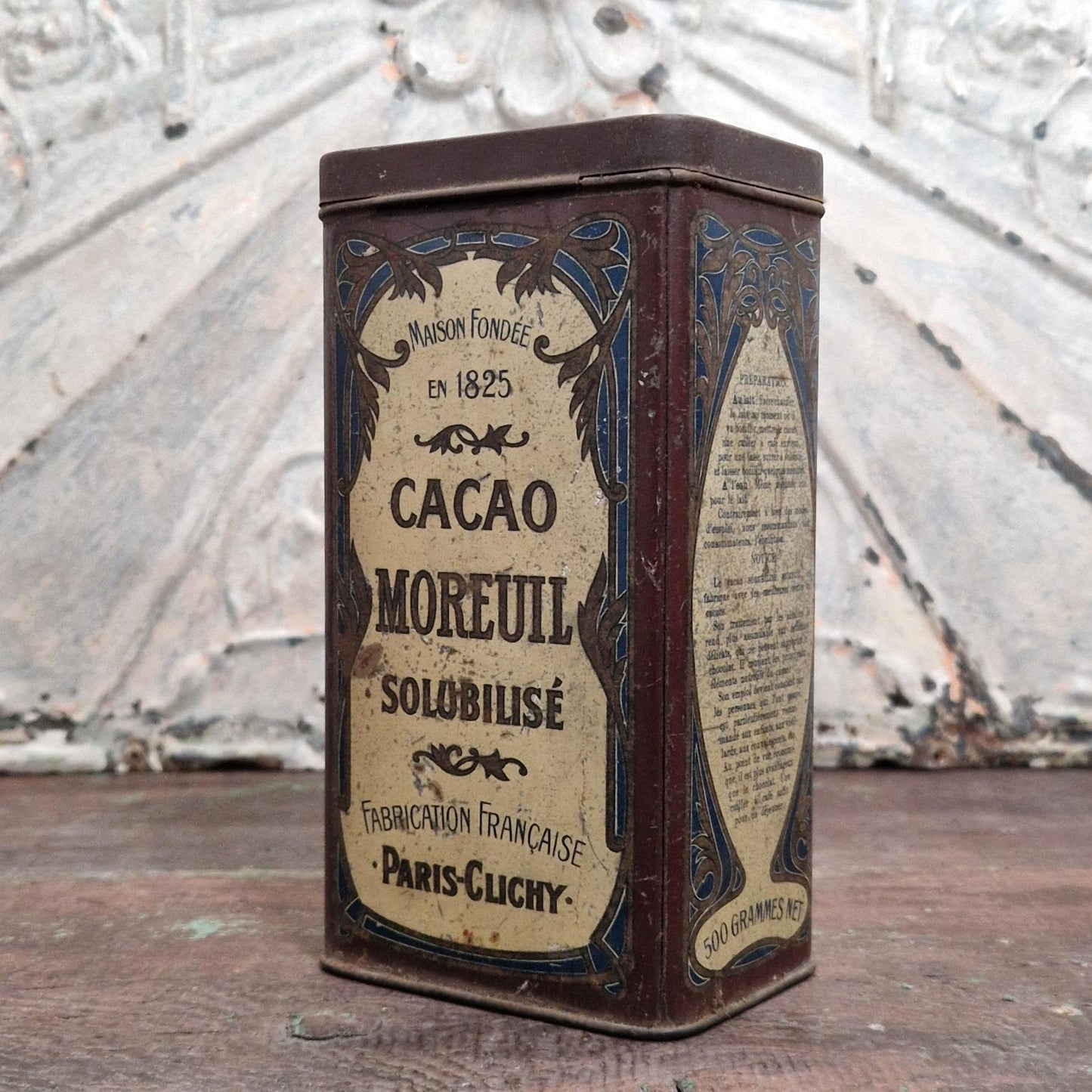 Rare Boîte Cacao Moreuil (Paris-Clichy) - 500g