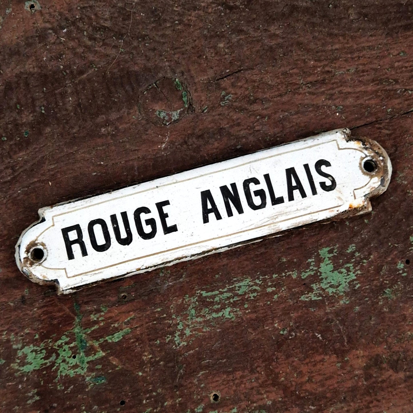 Plaque émaillée pigment « Rouge Anglais » - vers 1900