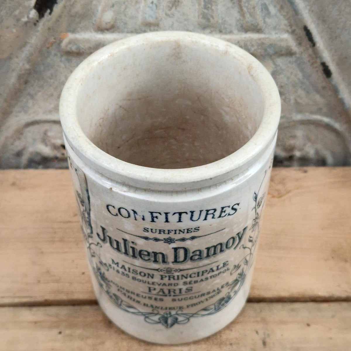 Ancien pot en porcelaine « Julien Damoy » - Début XXe