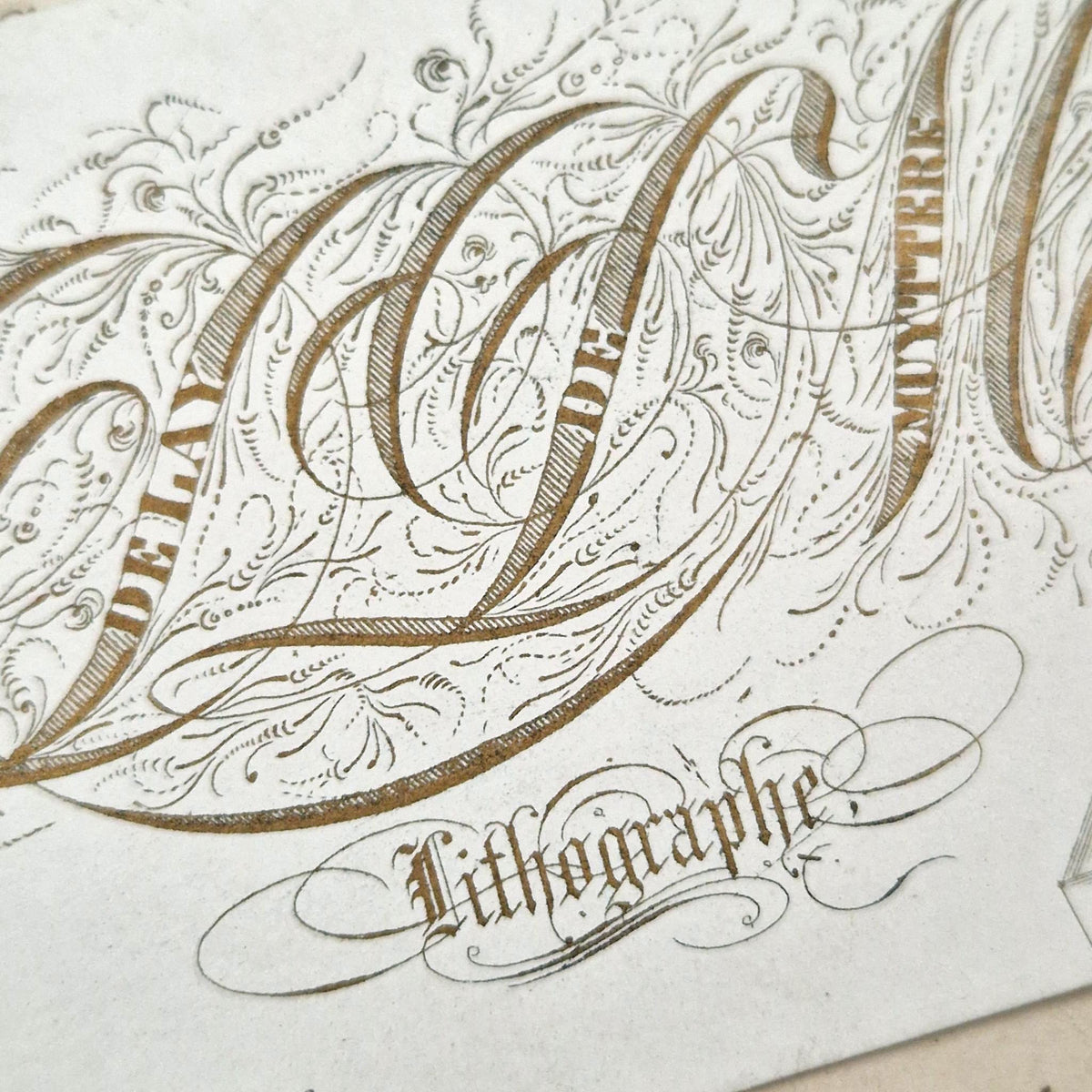 Carte de visite porcelaine « Lithographie De Lay » - XIXe