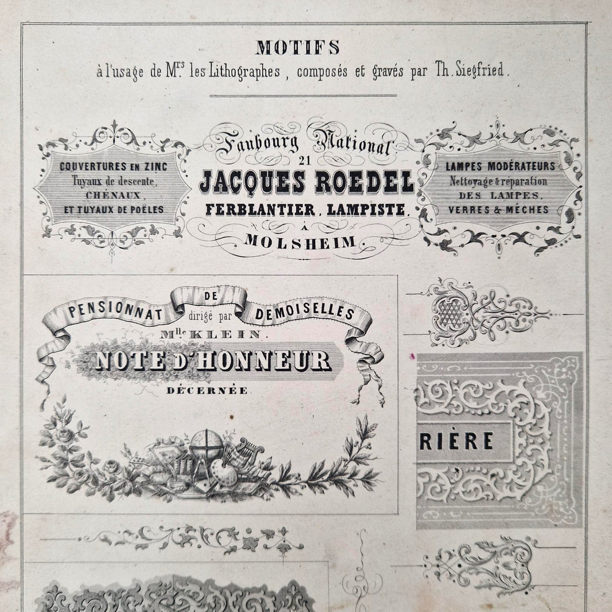 Modèles typographiques « Th. Siegfried », Vers 1860
