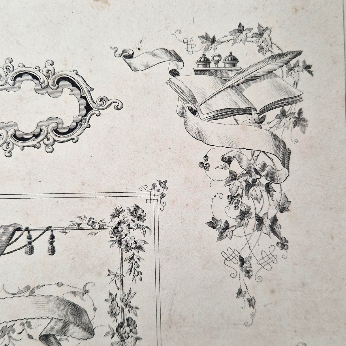 Modèles d'ornements XIXe - pour graveurs / lithographes