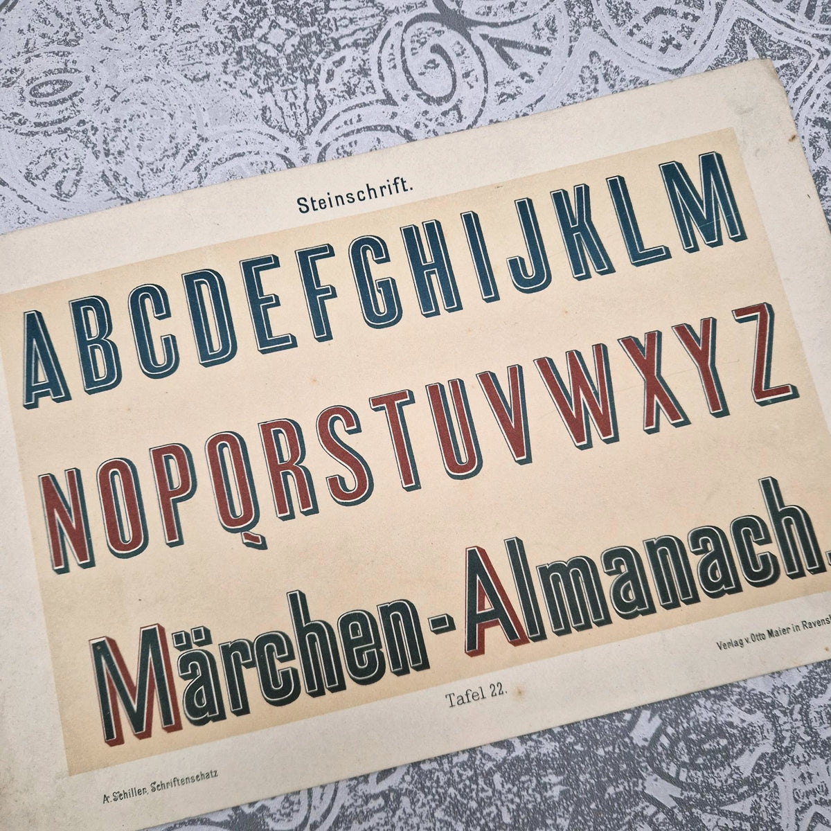Planche de typographie « Alphabet lapidaire » - Vers 1890