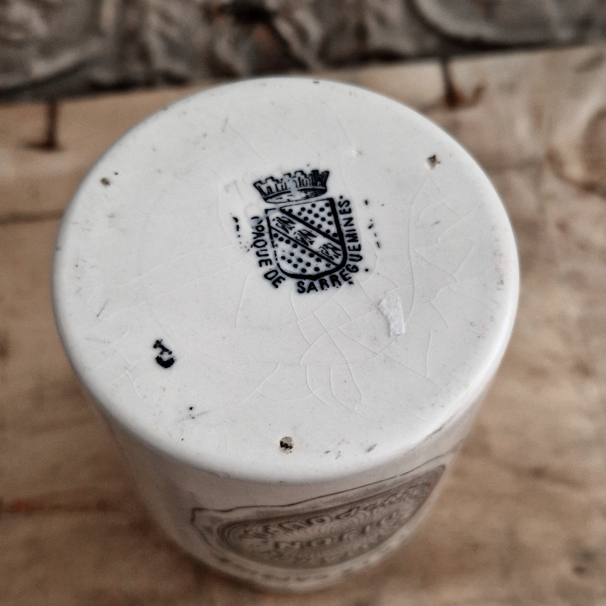 Grey-Poupon Mustard Pot - Opaque by Sarreguemines - 1890 / 1896