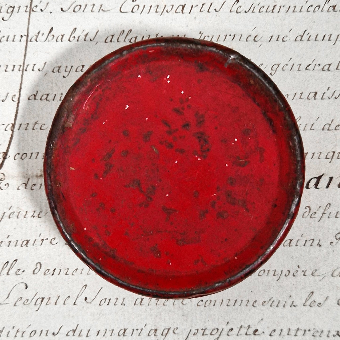 Boîte de cirage « Crème Éclipse » rouge , Vers 1920
