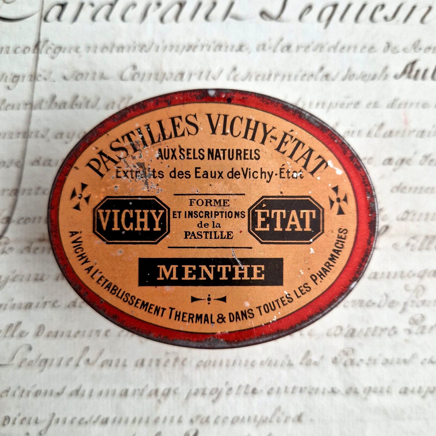ancienne boite lithographiee vichy santé