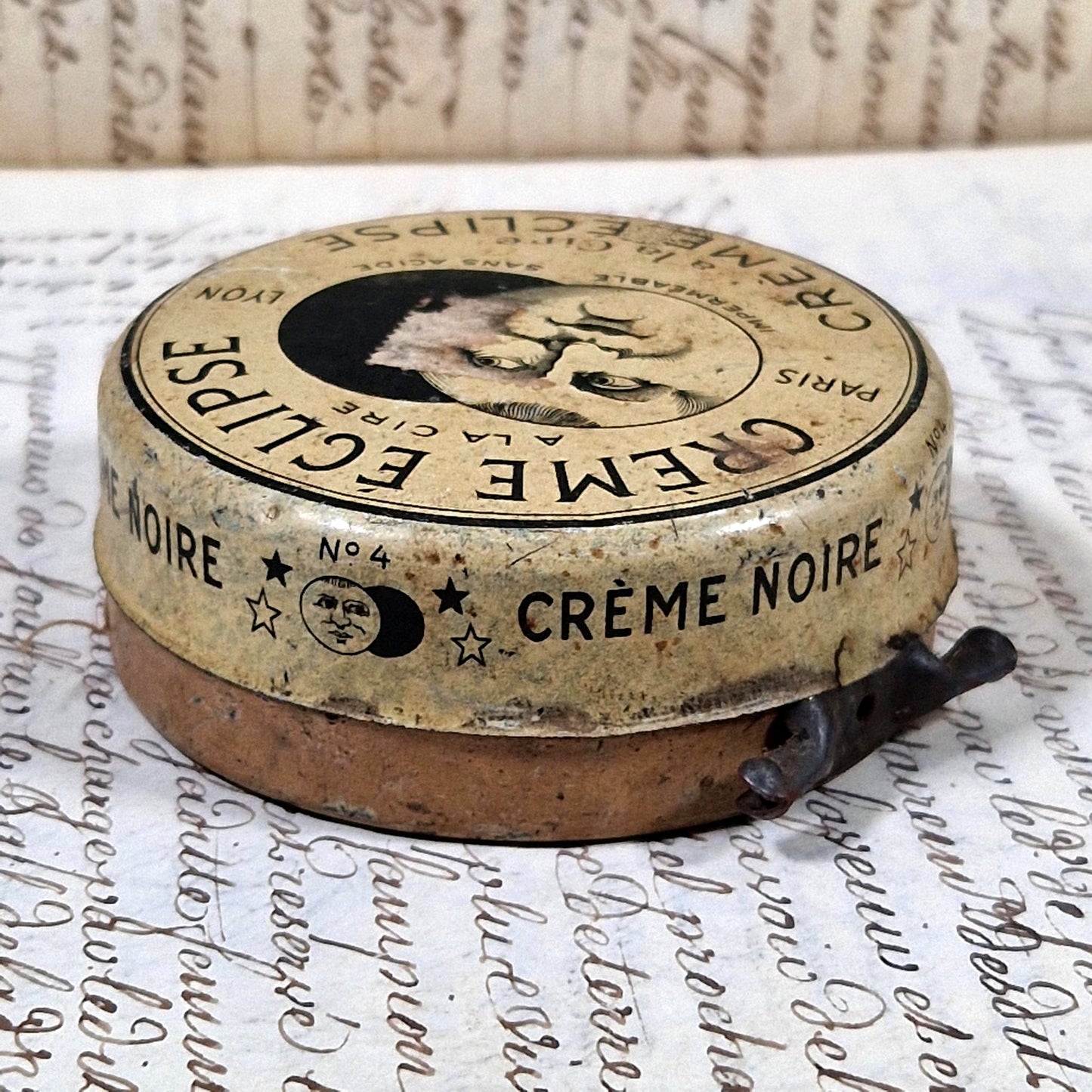 antique eclipse shoe polish tin