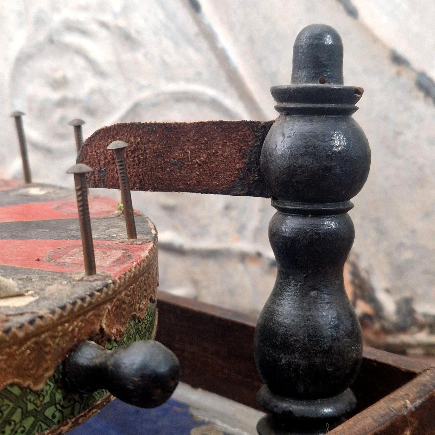 antique french lottery wheel