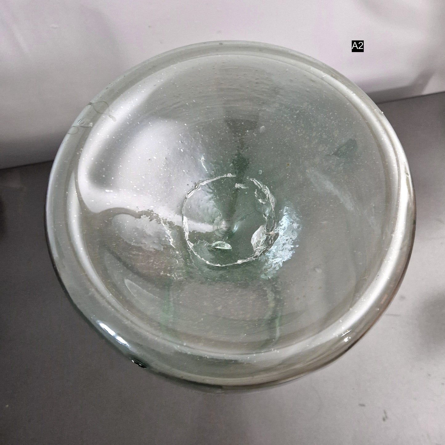 antique handmade glass jar