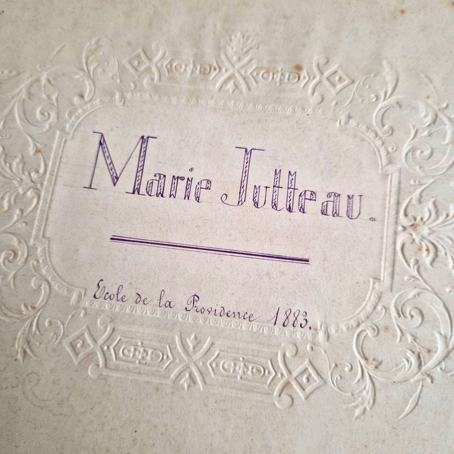 antique handwritten notebook france