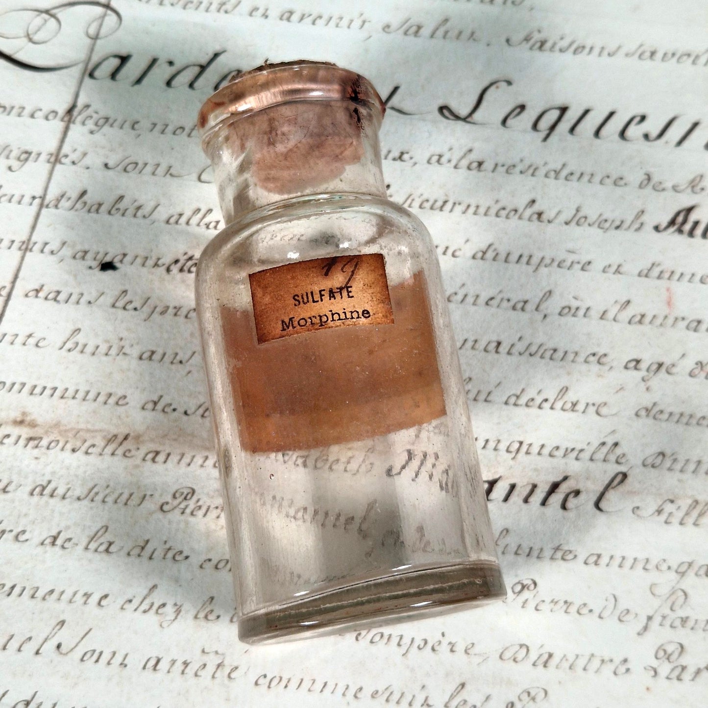 antique morphine sulfate bottle