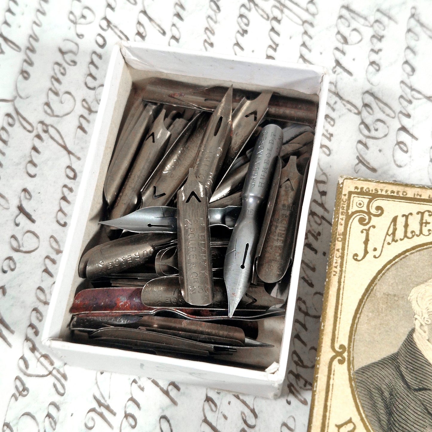 antique pen nibs box j alexandre uk