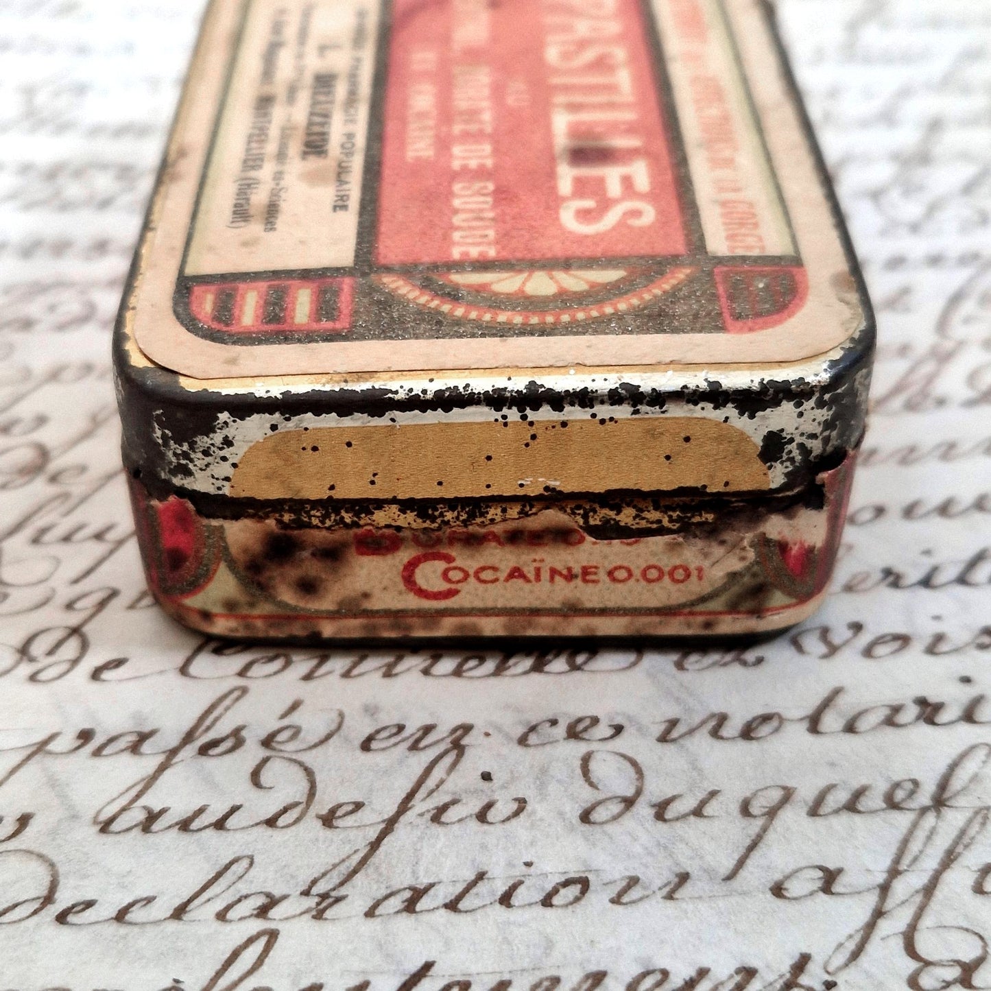 antique tin box cocaine menthol montpellier