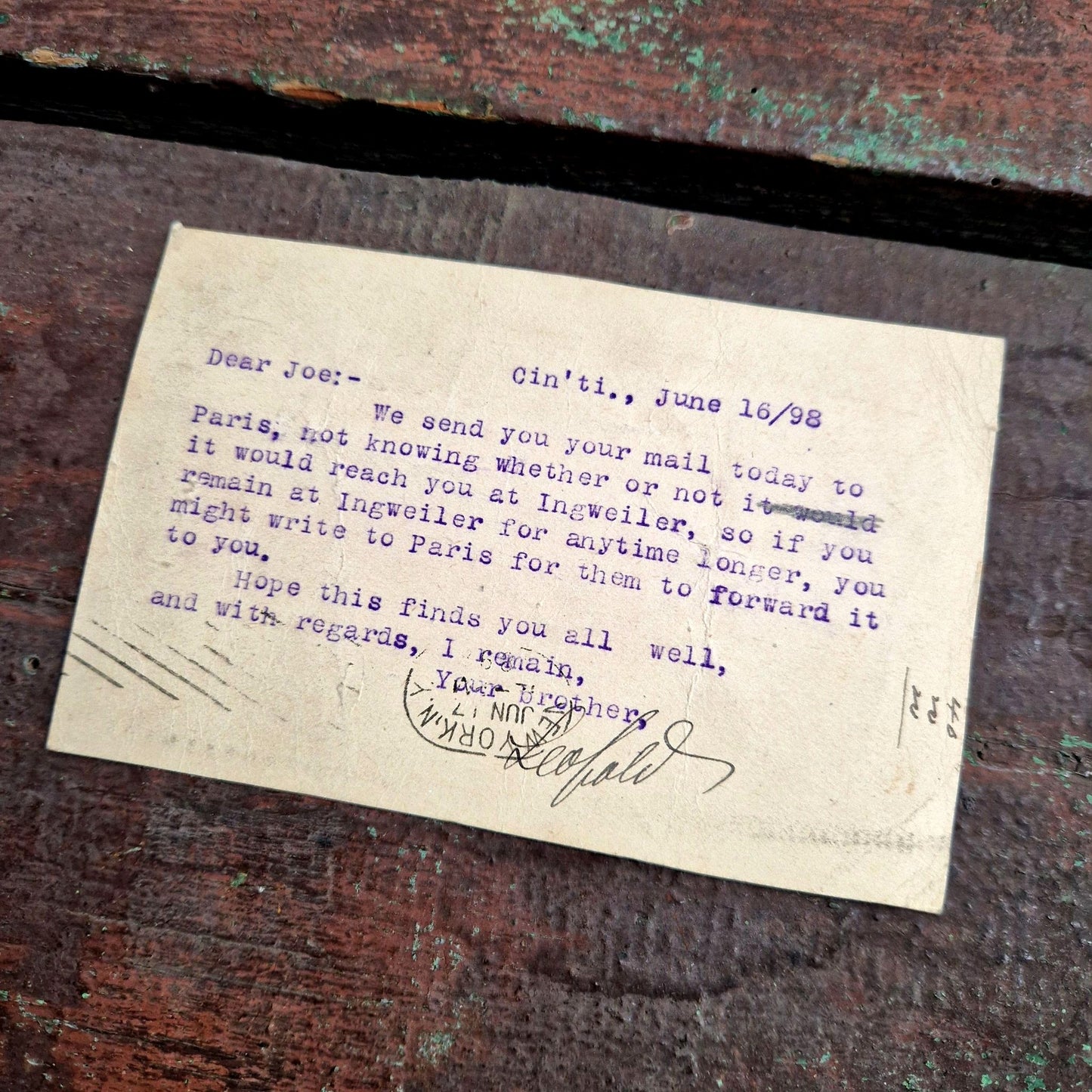 antique united states of america postal card