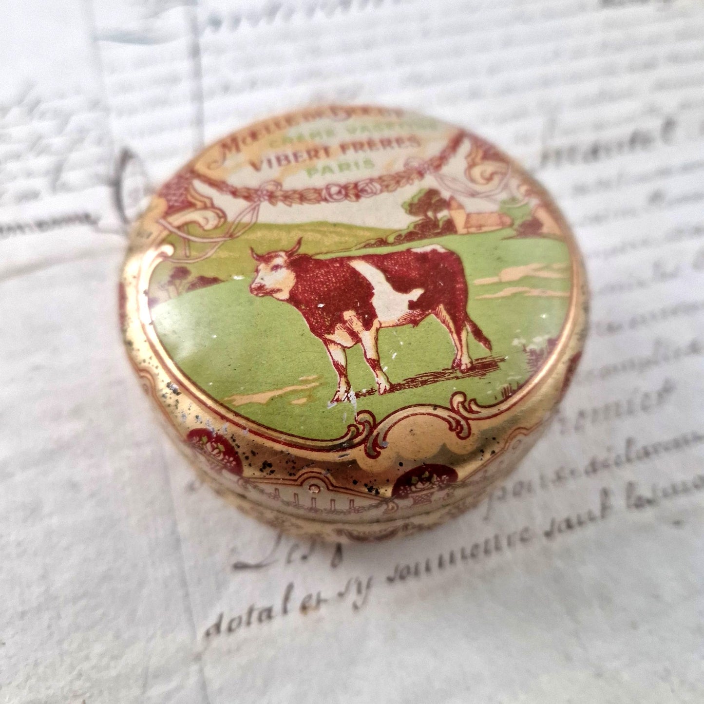 antique vibert paris beef marrow box