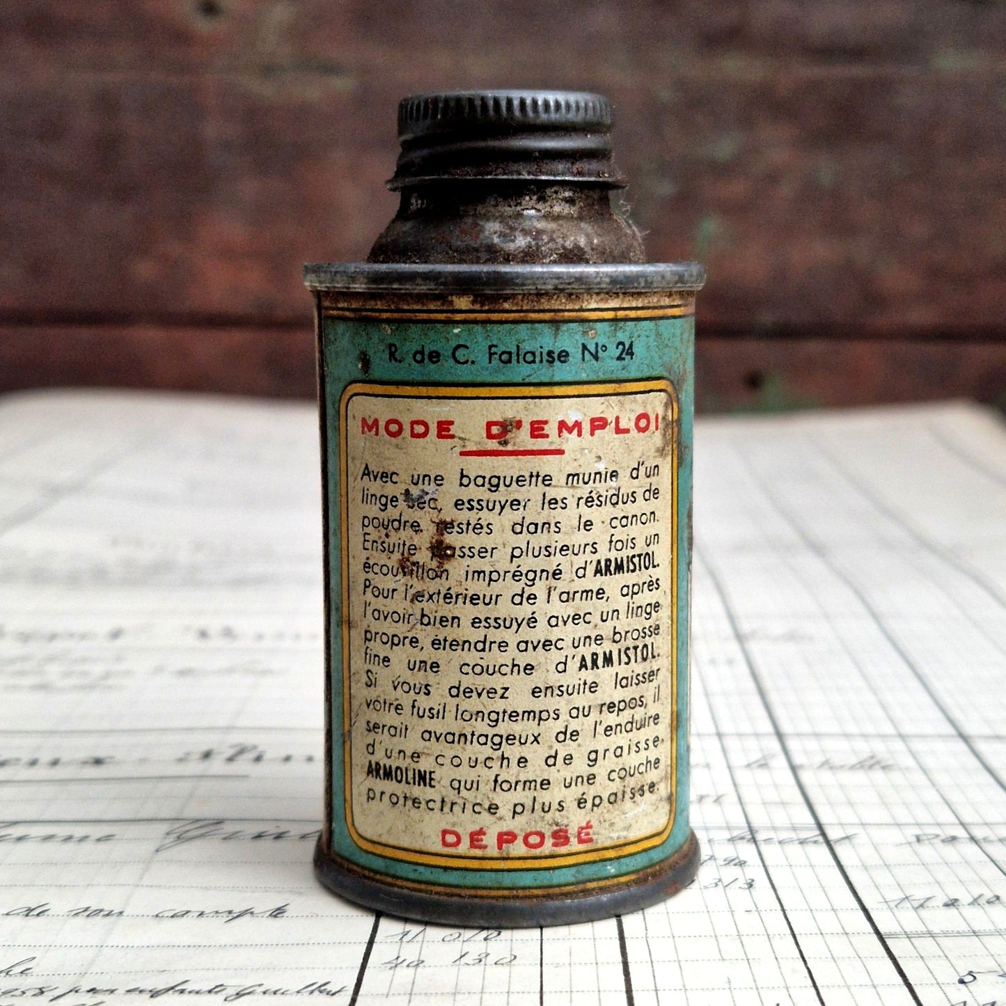 armistol oil can vintage tin box