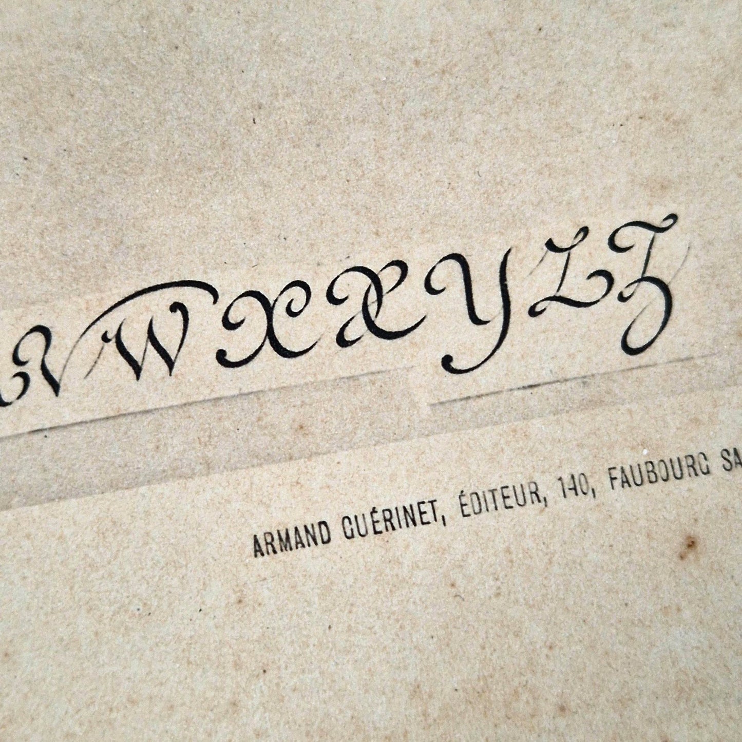 art nouveau commercial lettering plate